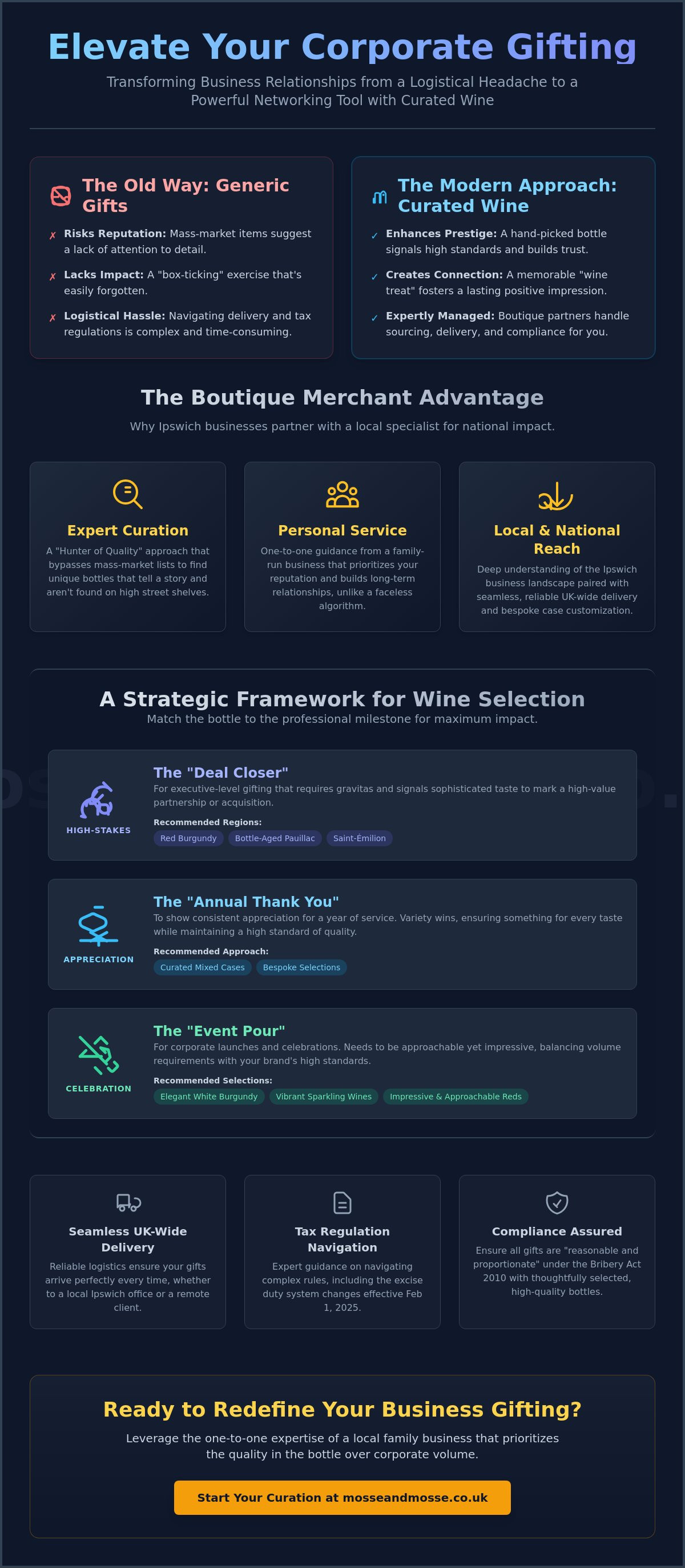 Wine for business clients ipswich