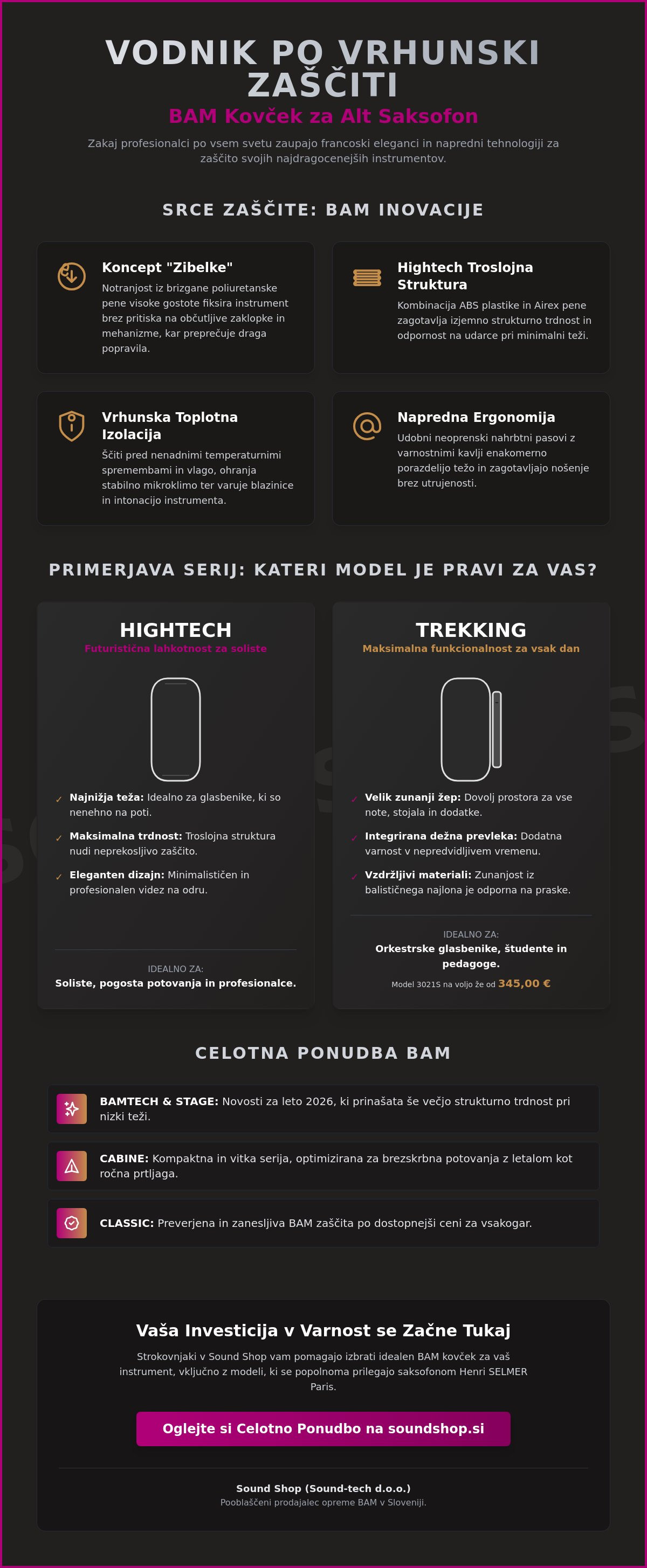 BAM kovček za alt saksofon