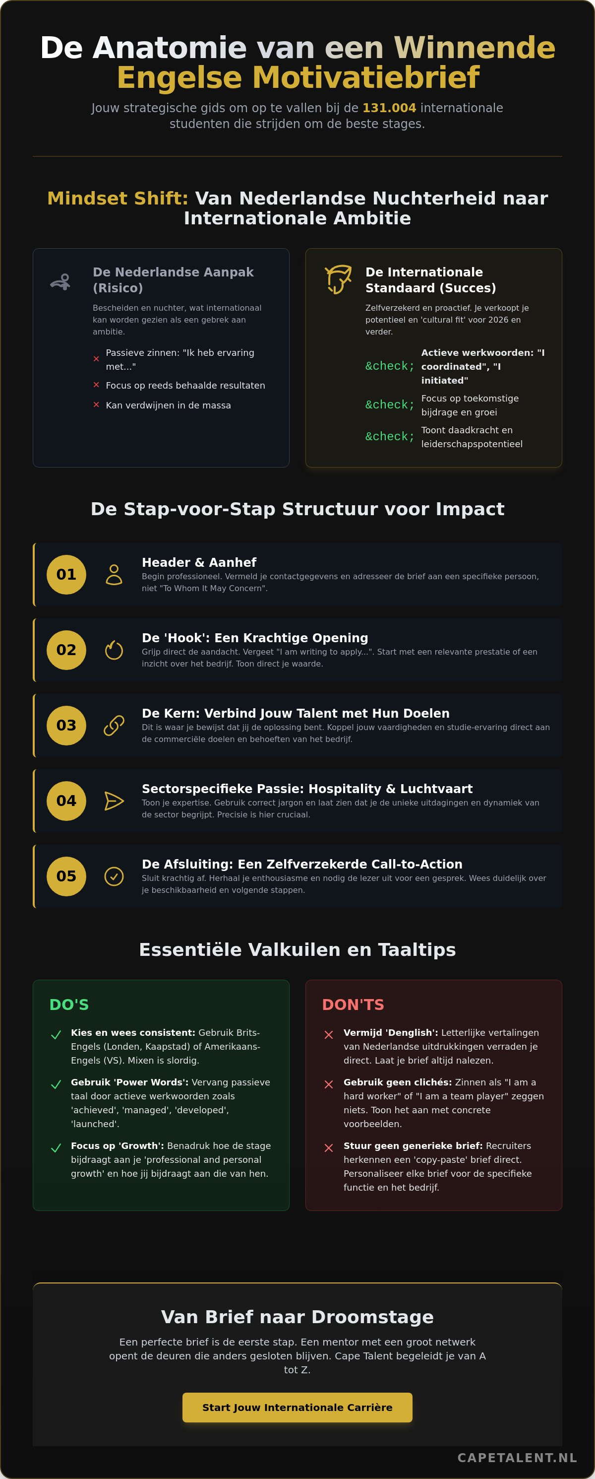 Hoe schrijf je een engelse motivatiebrief voor stage