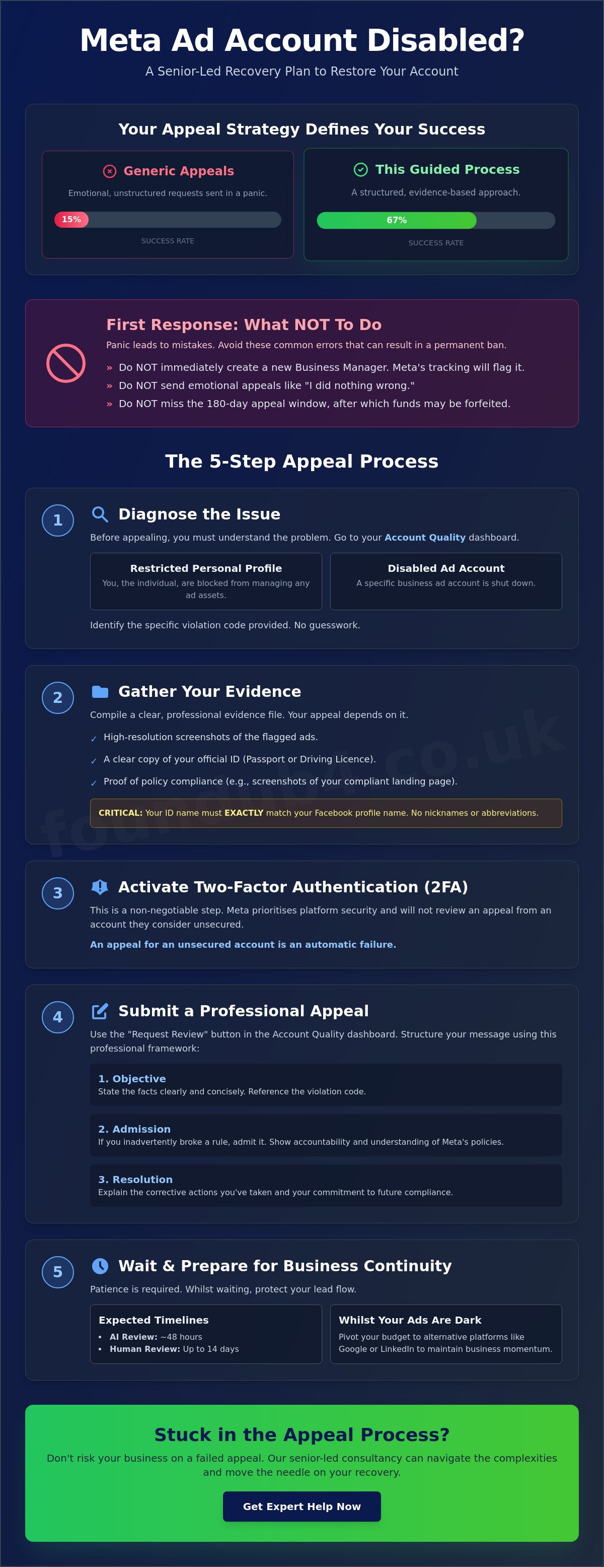 What to do when meta ad account is disabled