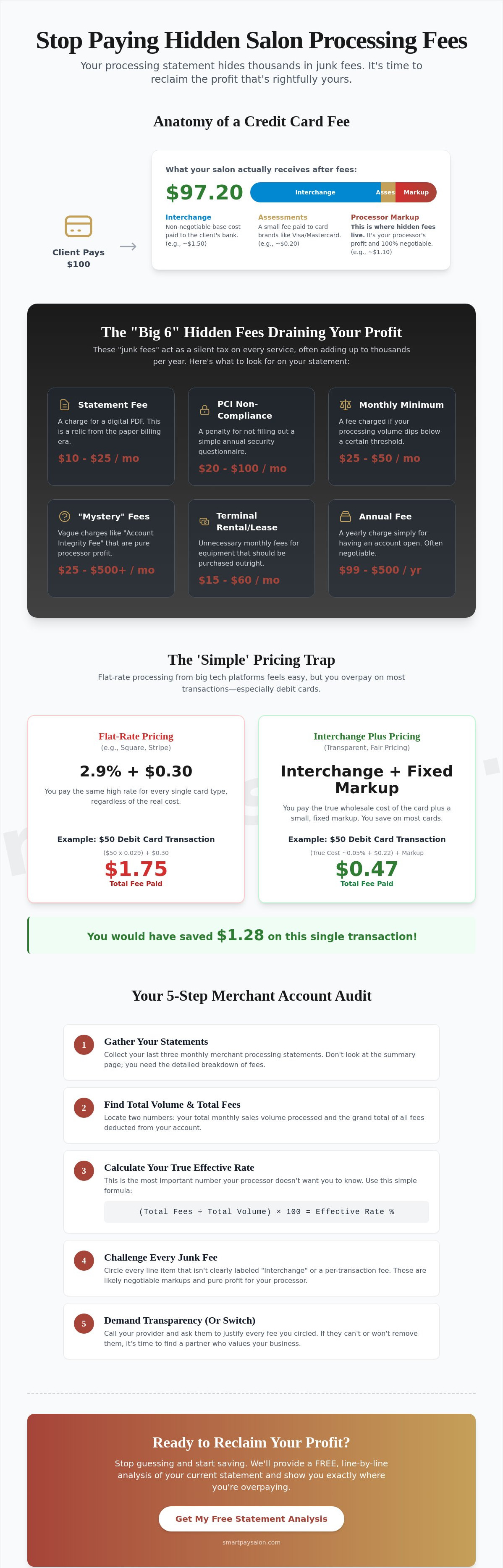 Avoiding hidden fees in merchant services