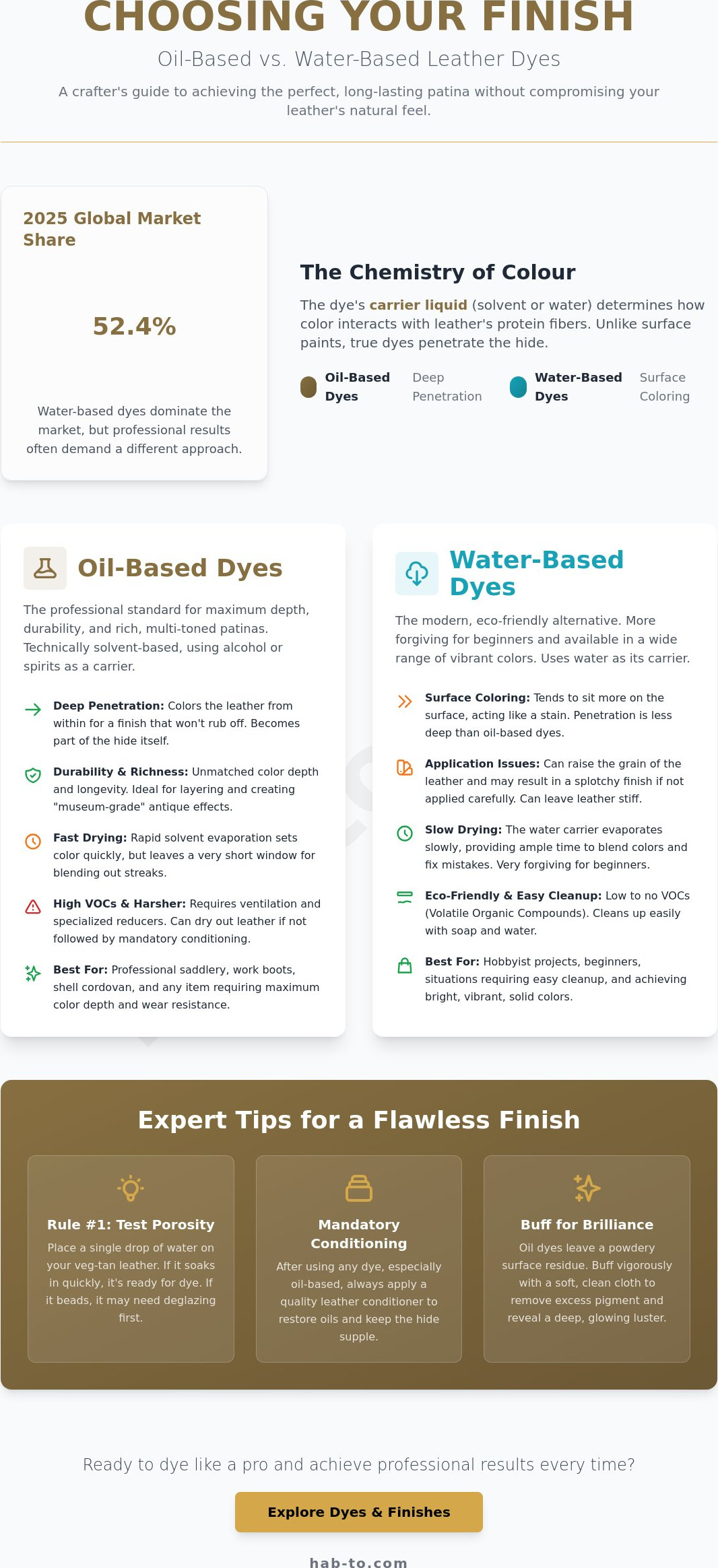 Choosing between oil dye and water-based dye