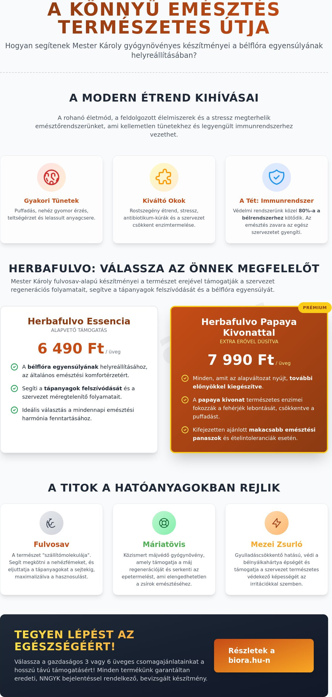 Gyógynövényes emésztéstámogató étrend-kiegészítő