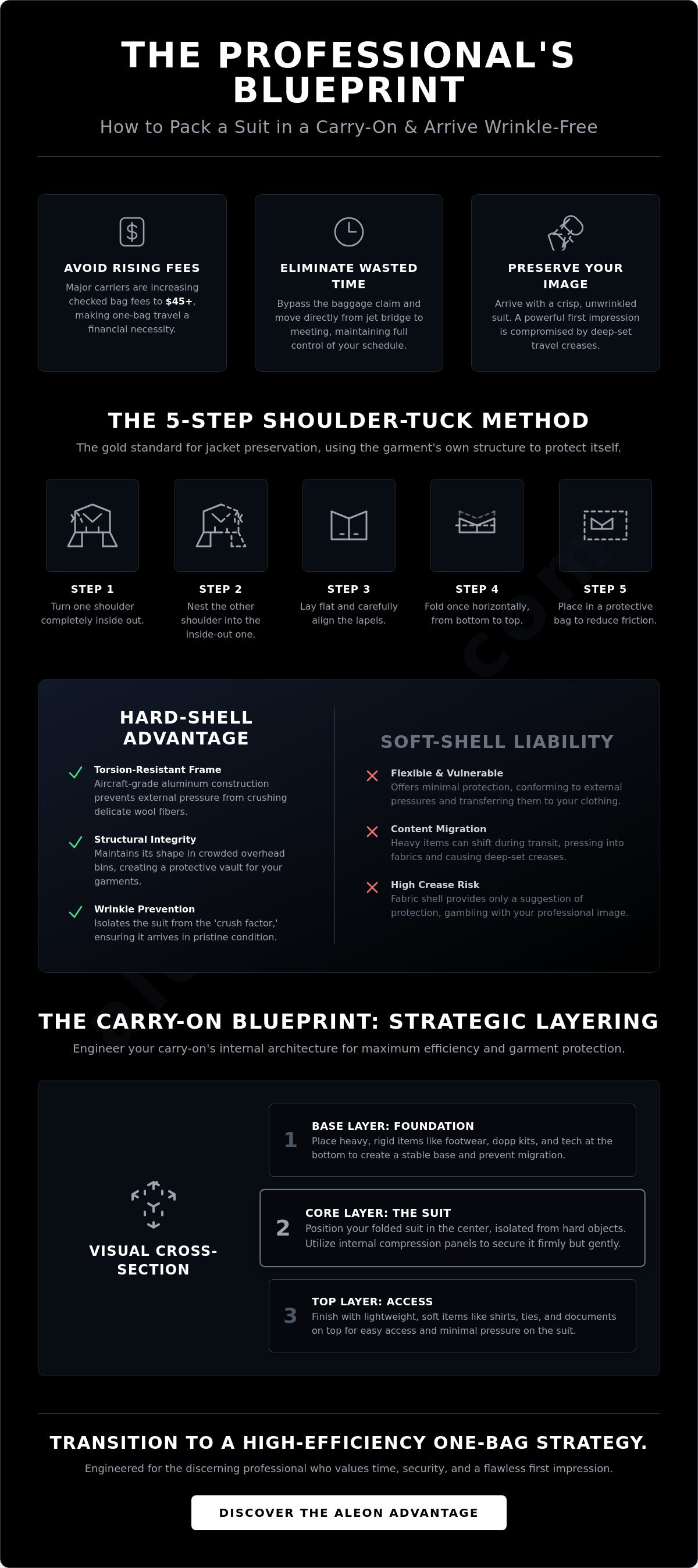 How to pack a suit in a carry on