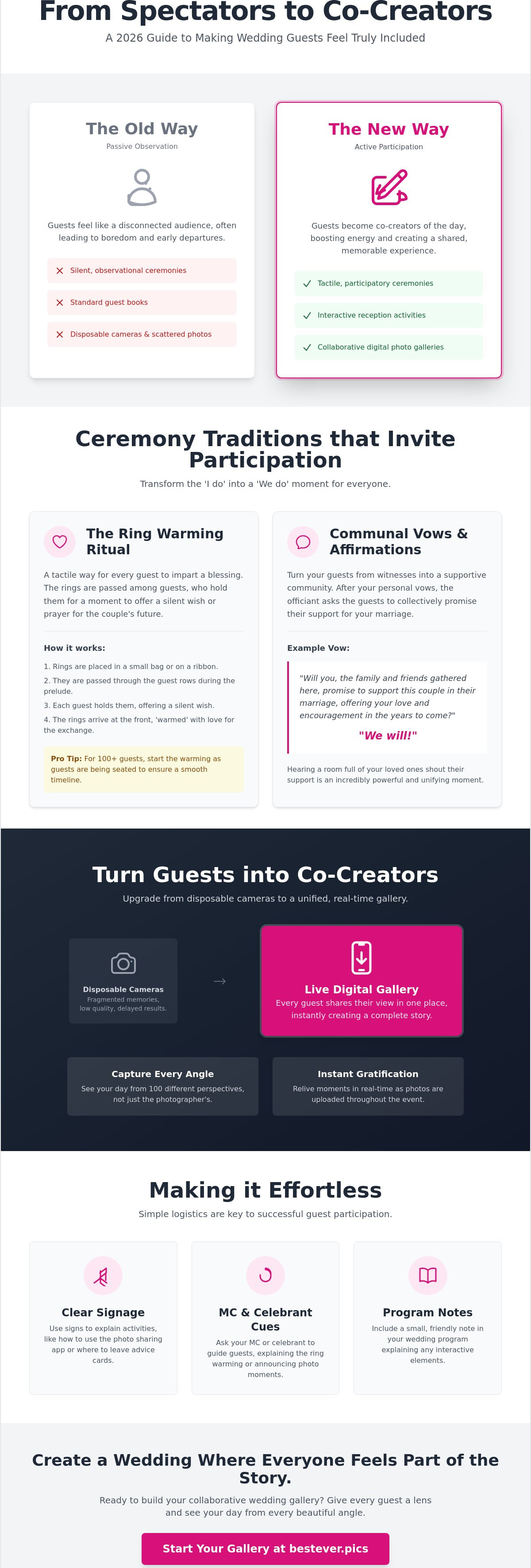 Making guests feel included in wedding