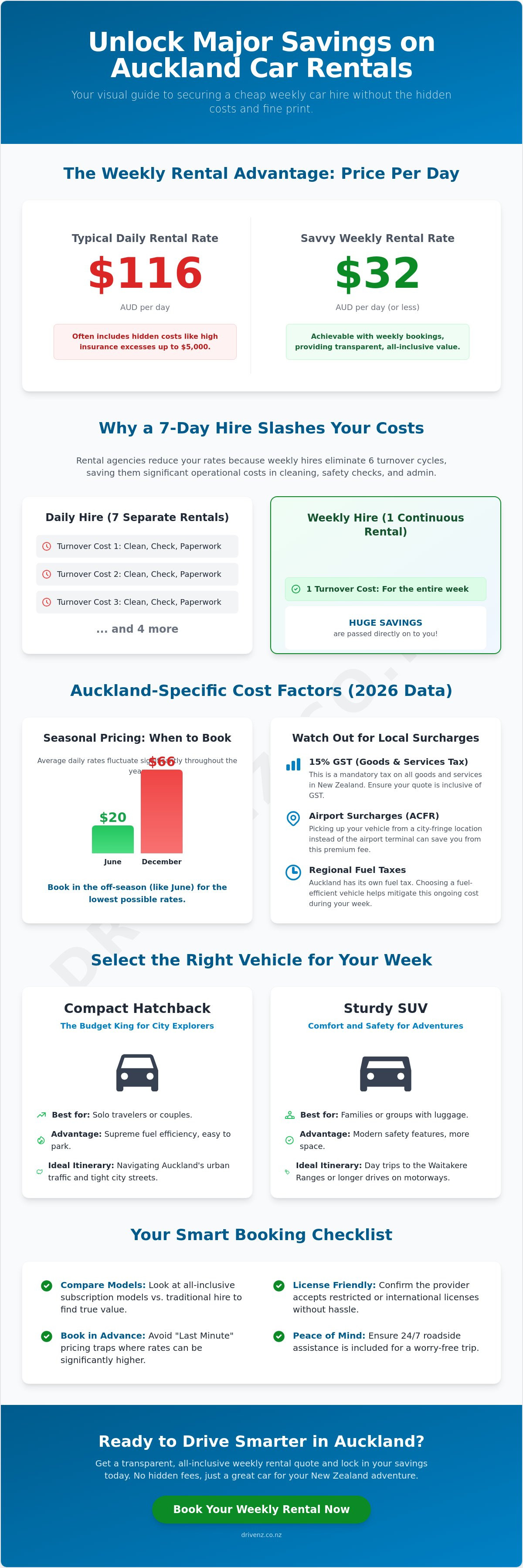 Cheap weekly car rental Auckland