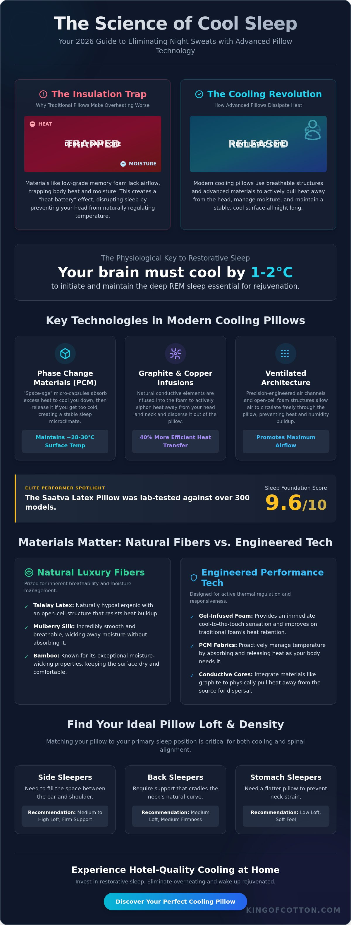 Cooling pillows for night sweats