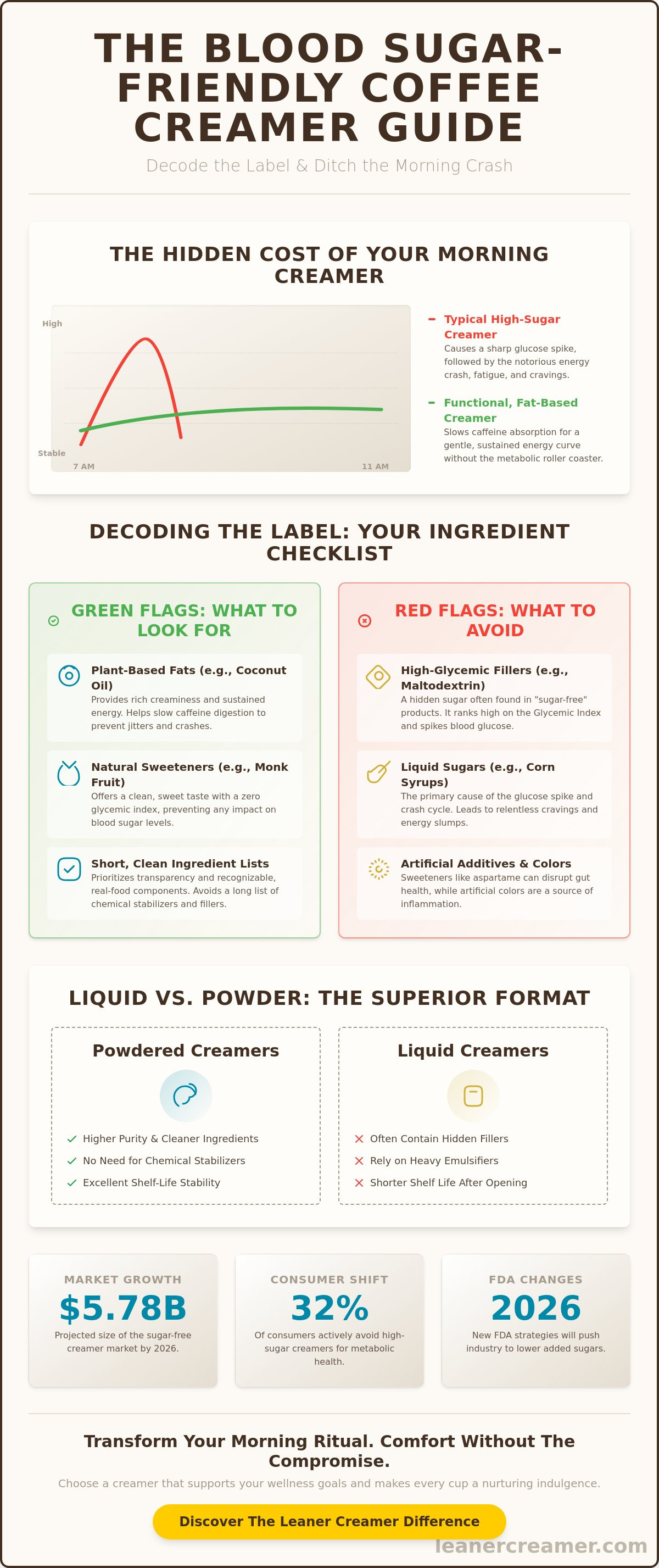 Coffee creamer for blood sugar control