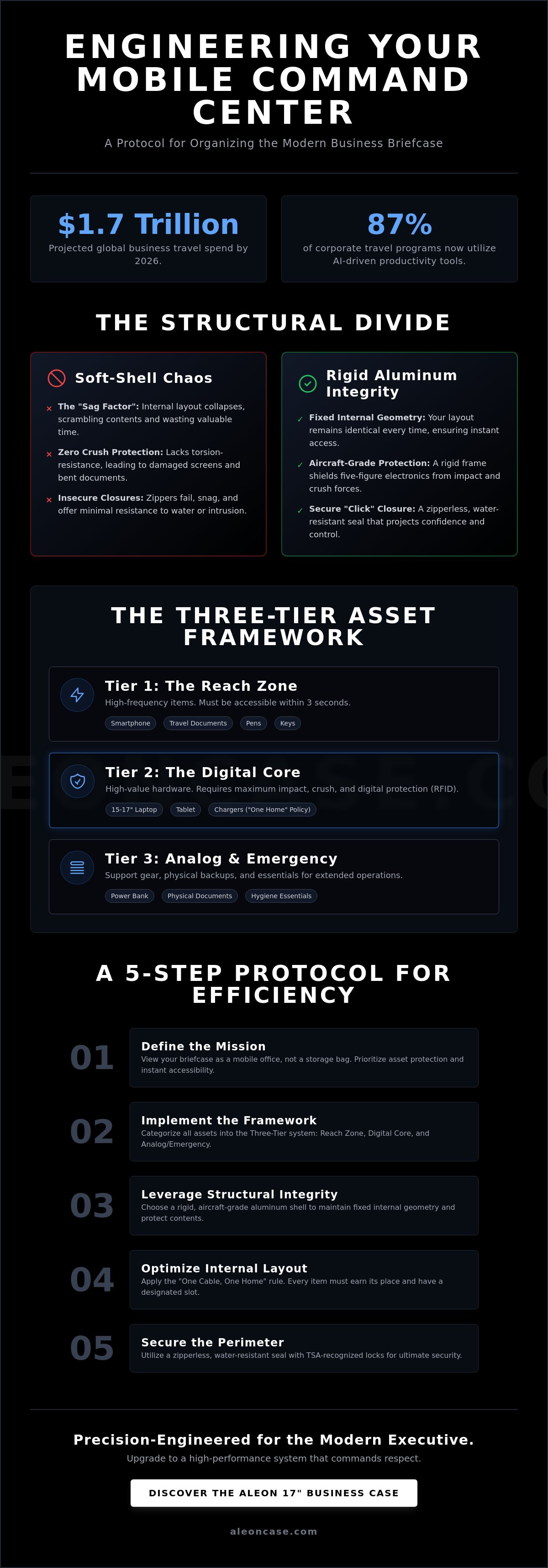Organizing a business briefcase