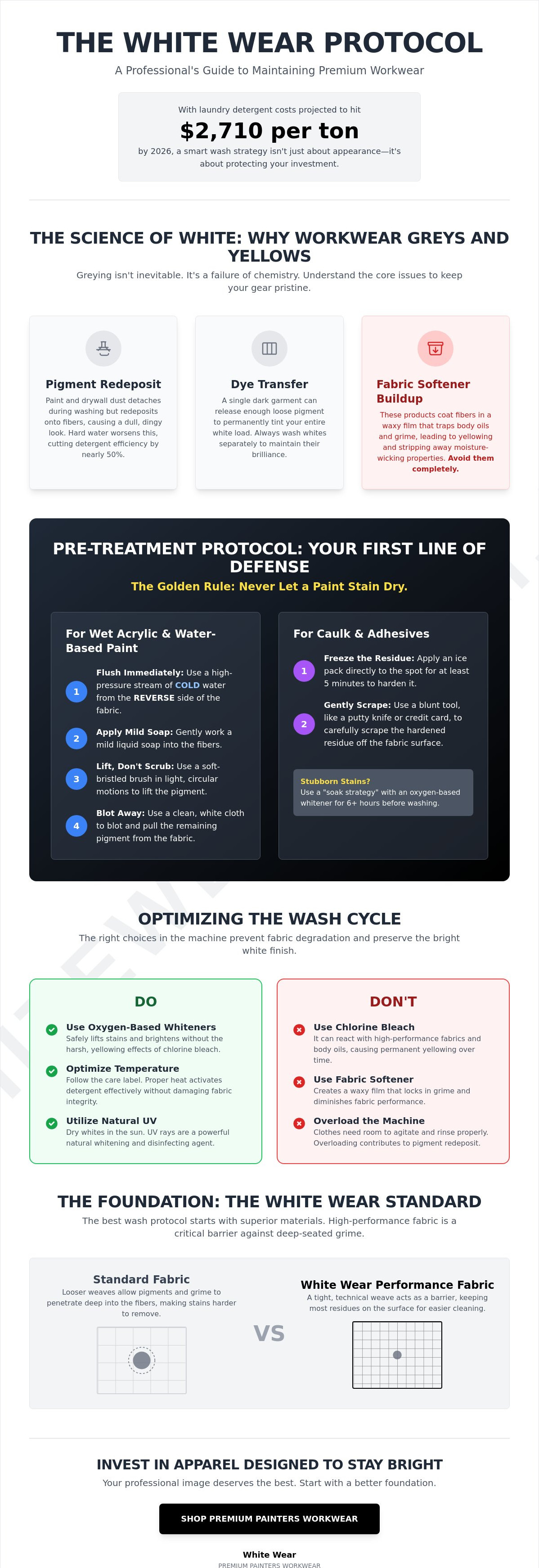 Best way to wash white workwear