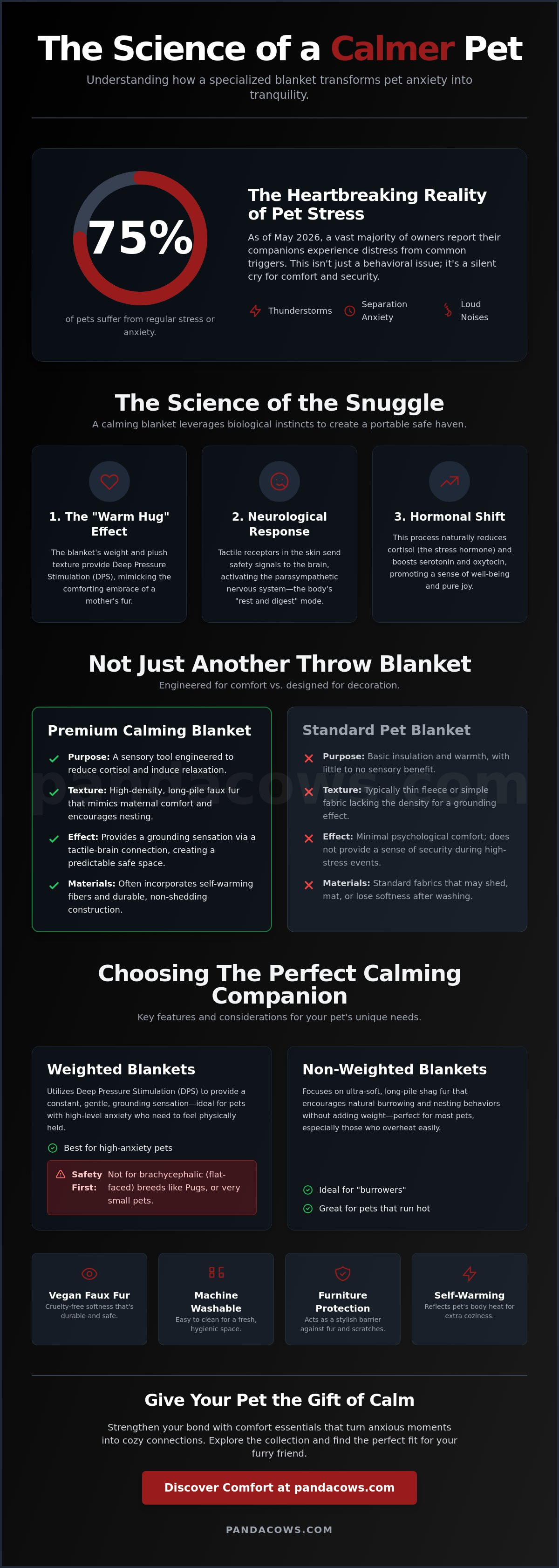 Calming pet blanket