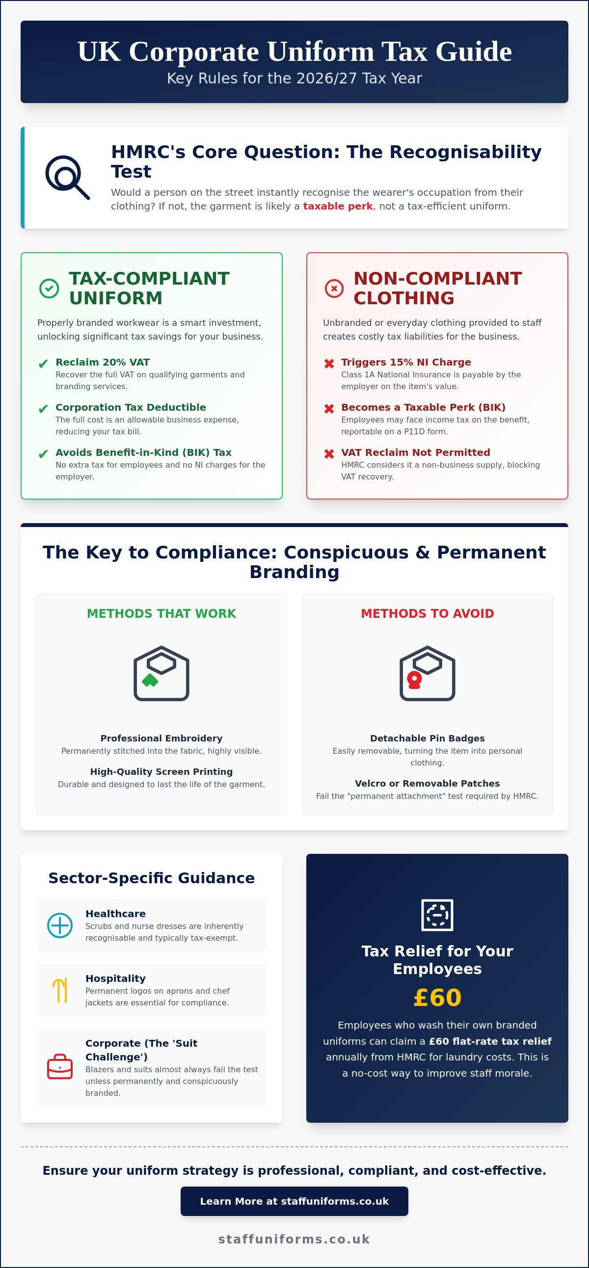 Corporate uniform tax implications uk
