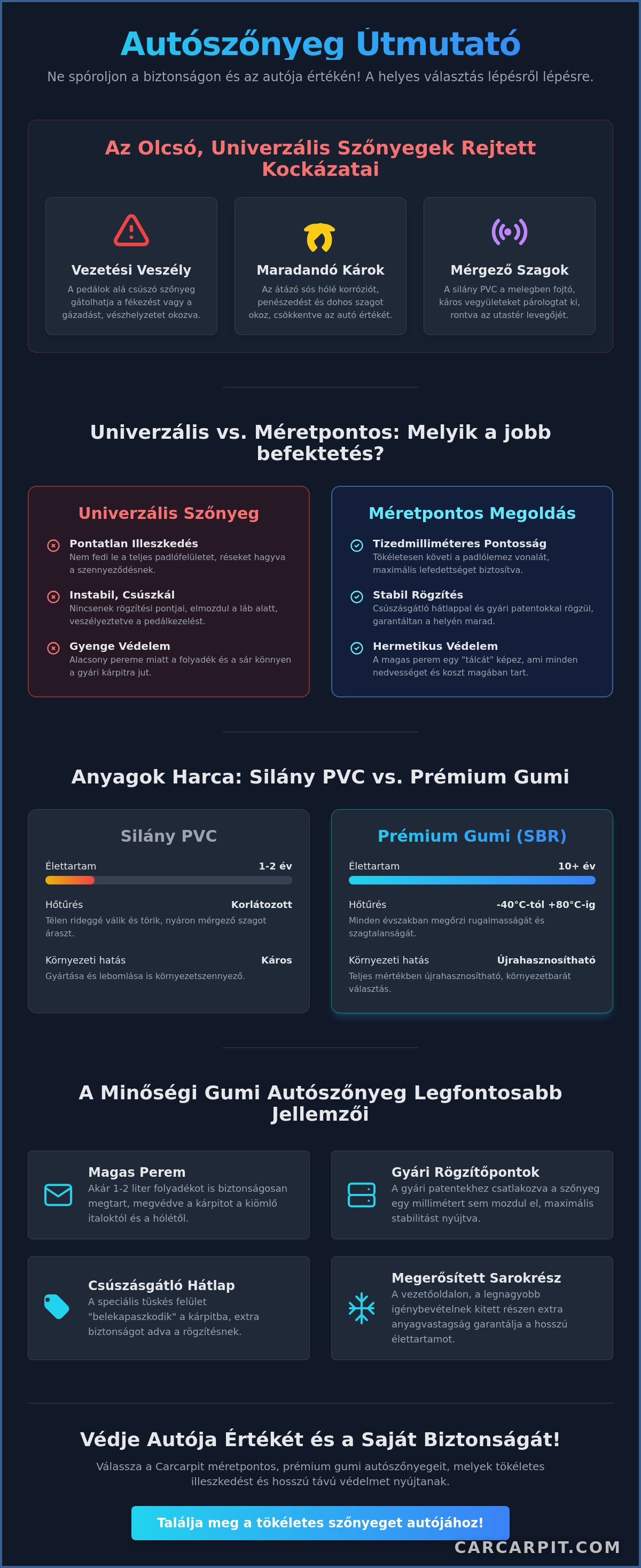 Gumi autószőnyeg szett