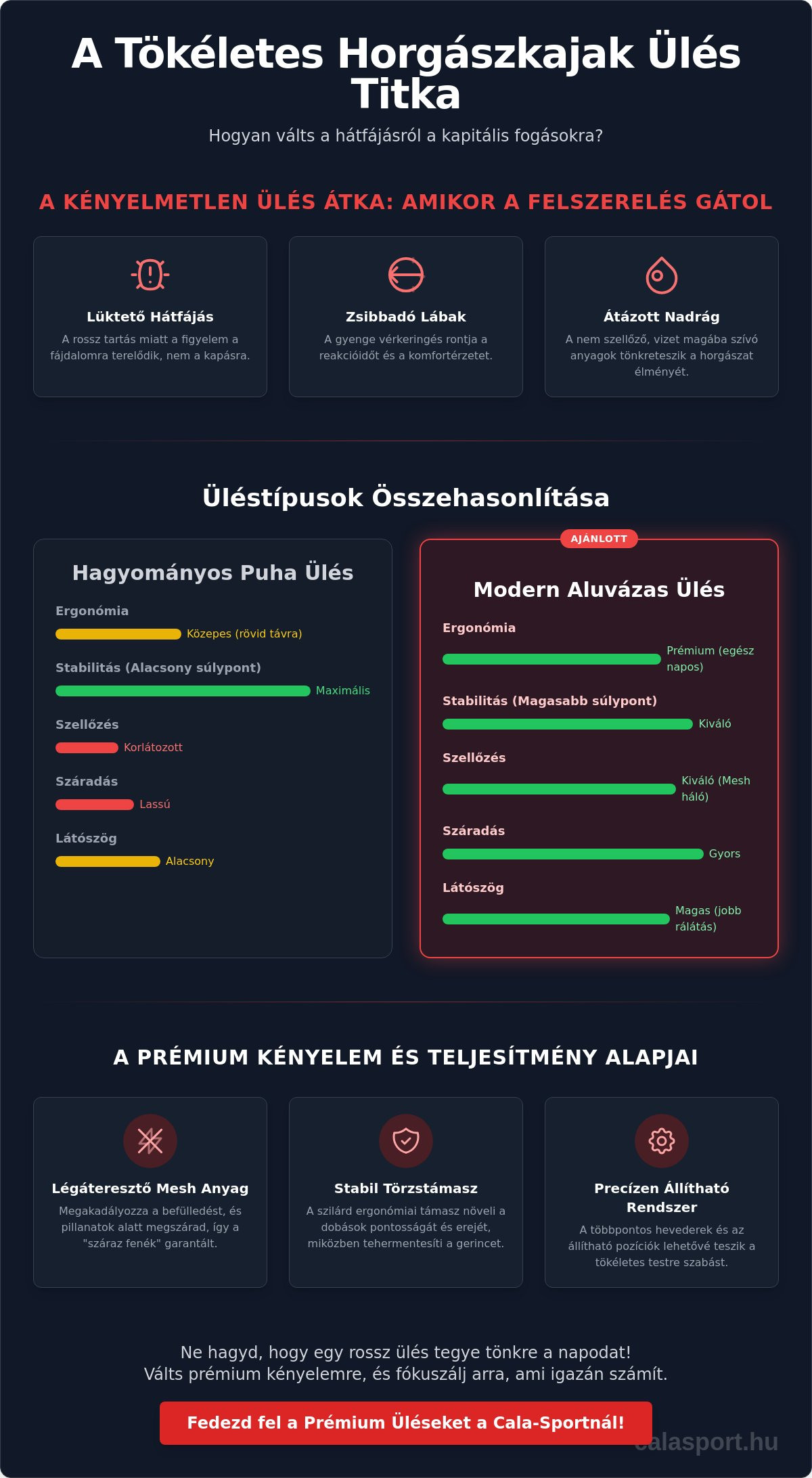 Horgászkajak ülés kényelme