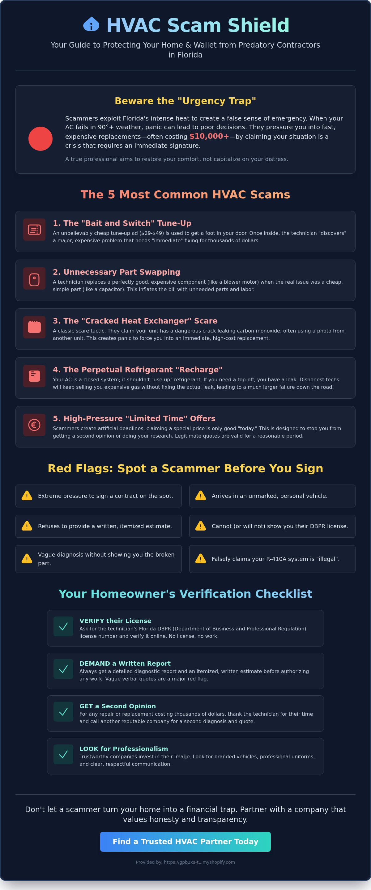 Avoiding common hvac scams