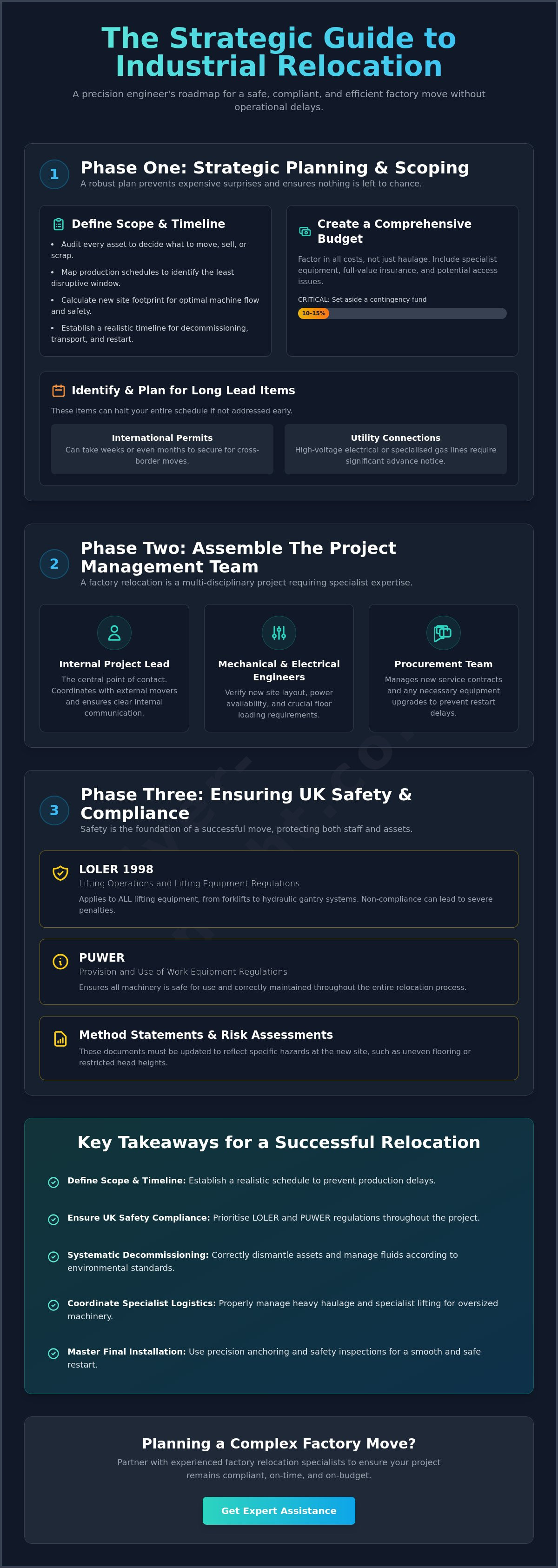 Industrial relocation checklist
