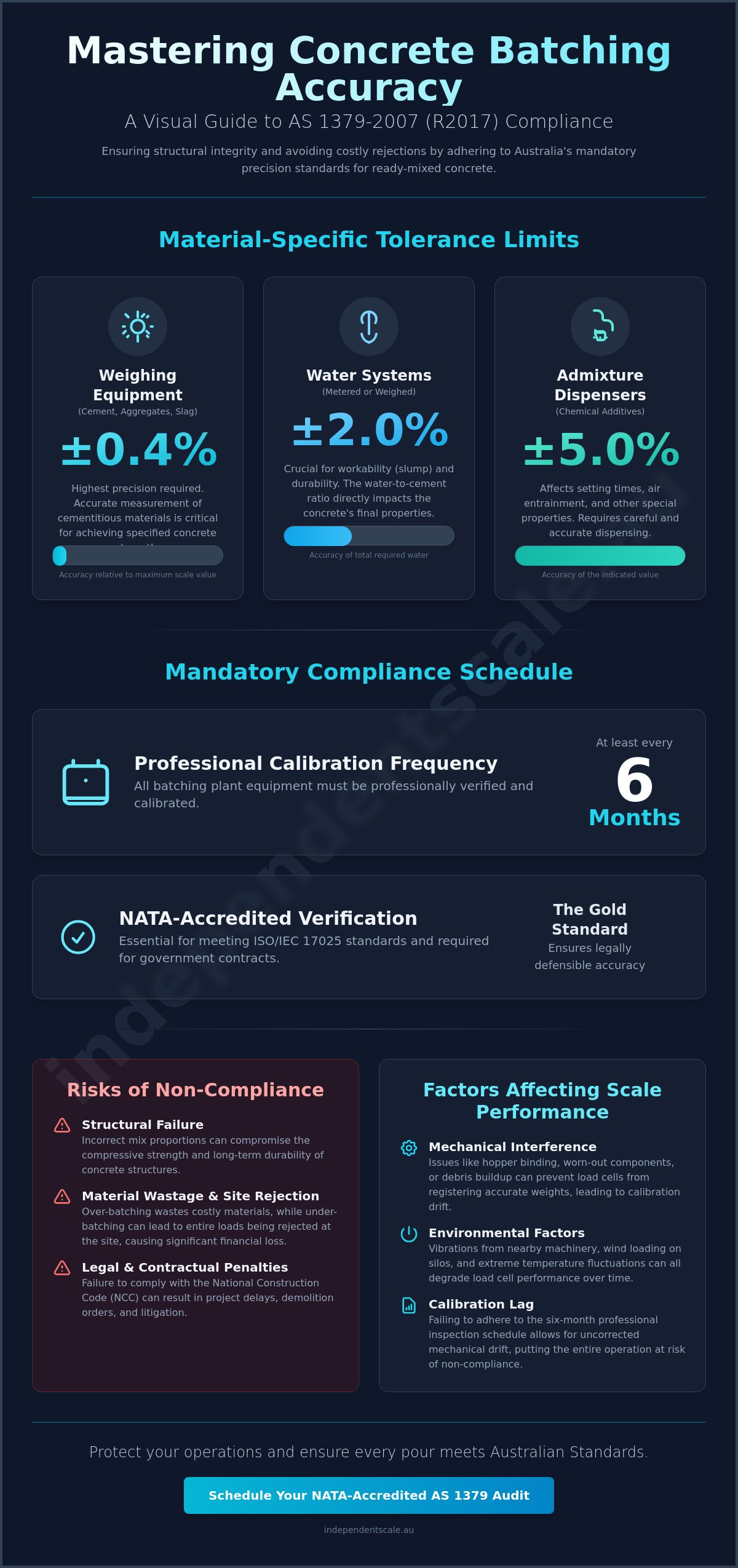 Concrete batching accuracy requirements