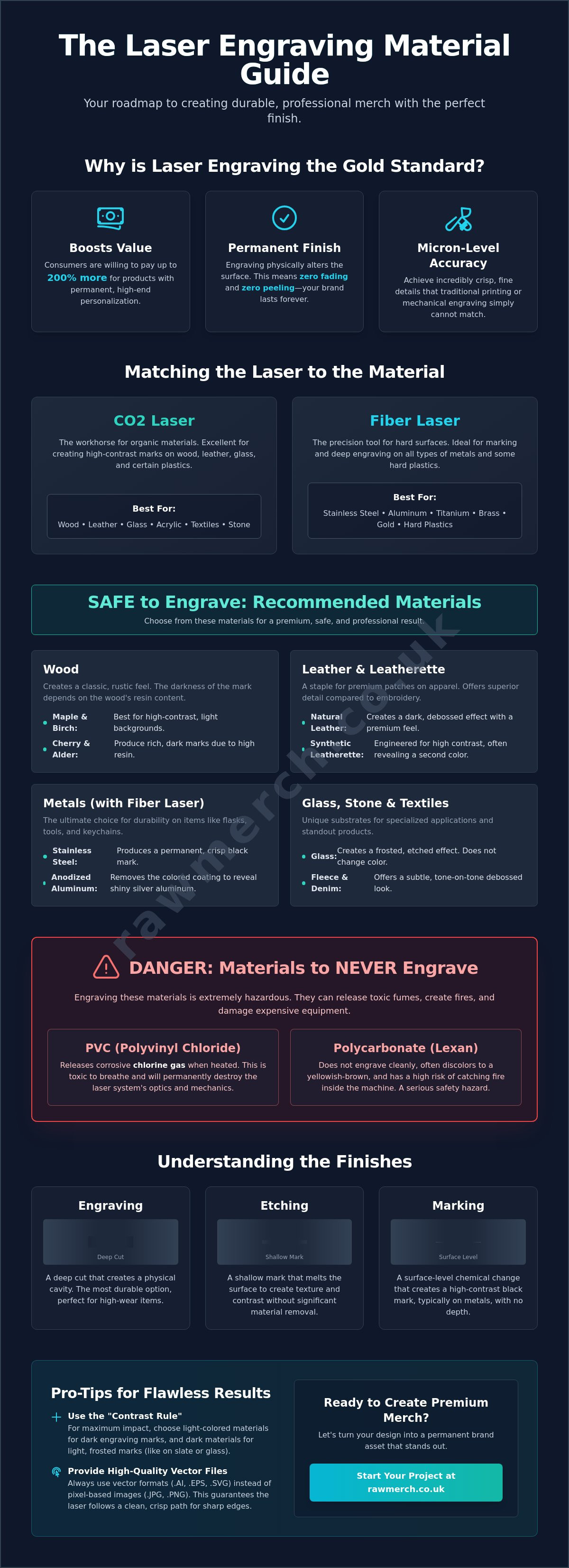 What materials can be laser engraved
