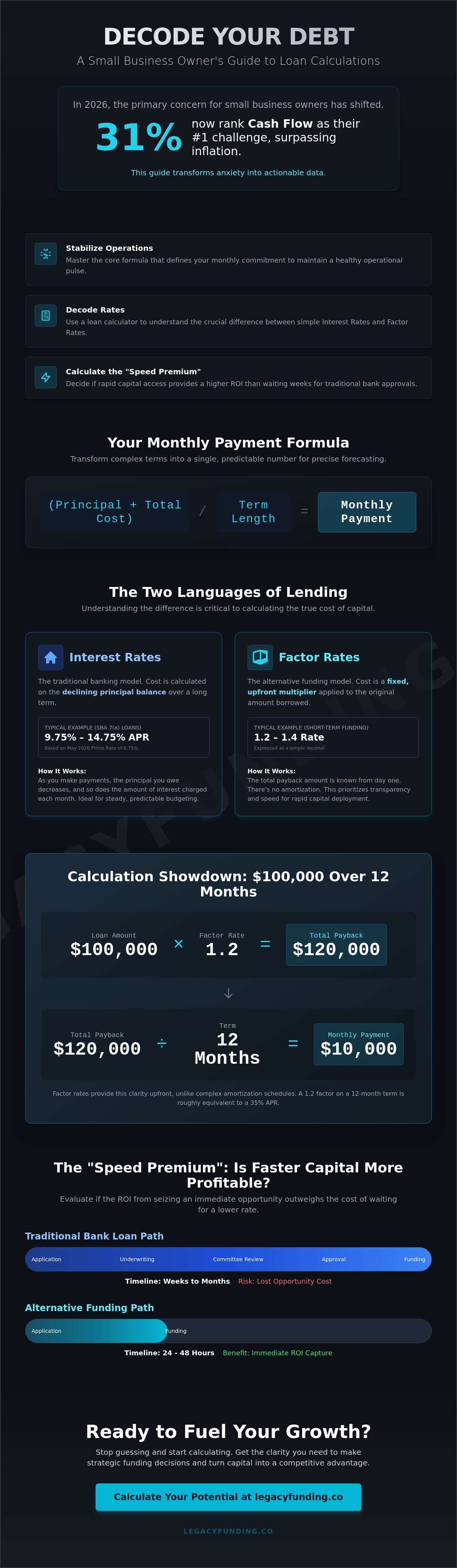 Business loan calculator for monthly payments