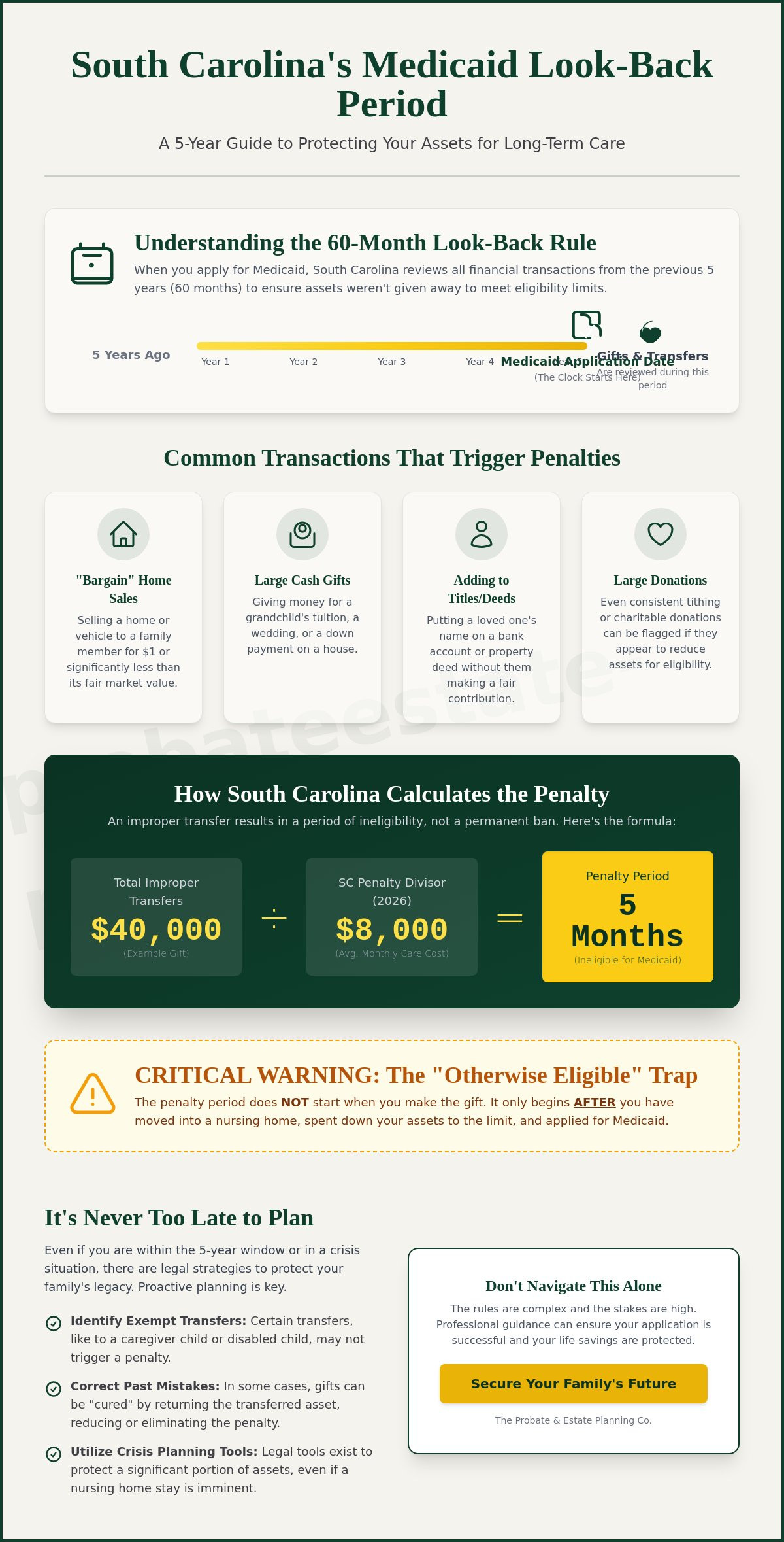 Medicaid look back period south carolina