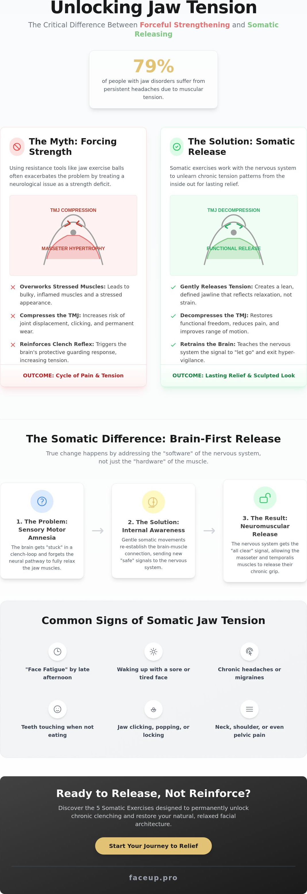 Somatic jaw tension release exercises