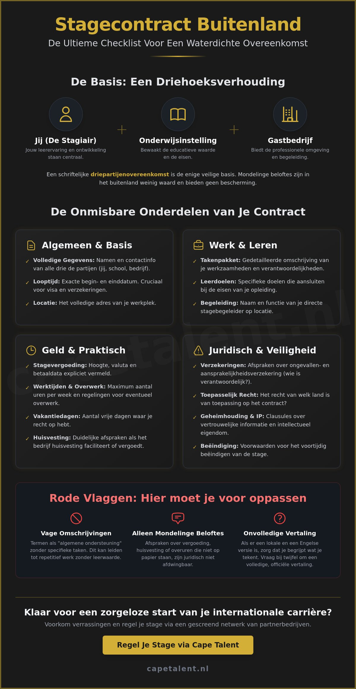 Stagecontract buitenland waar op letten