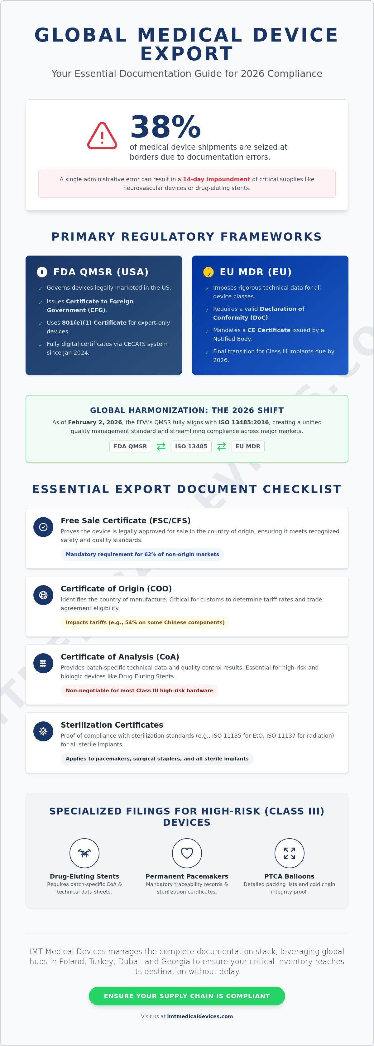 Medical device export documentation requirements