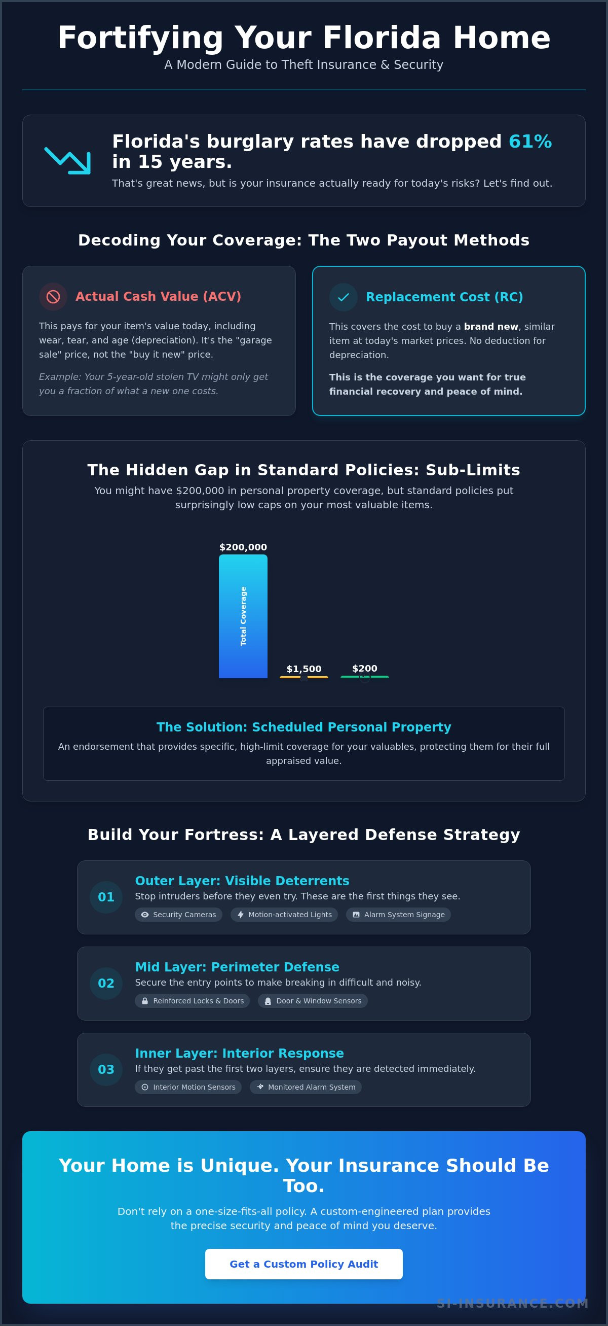 Protecting my home from theft insurance Florida