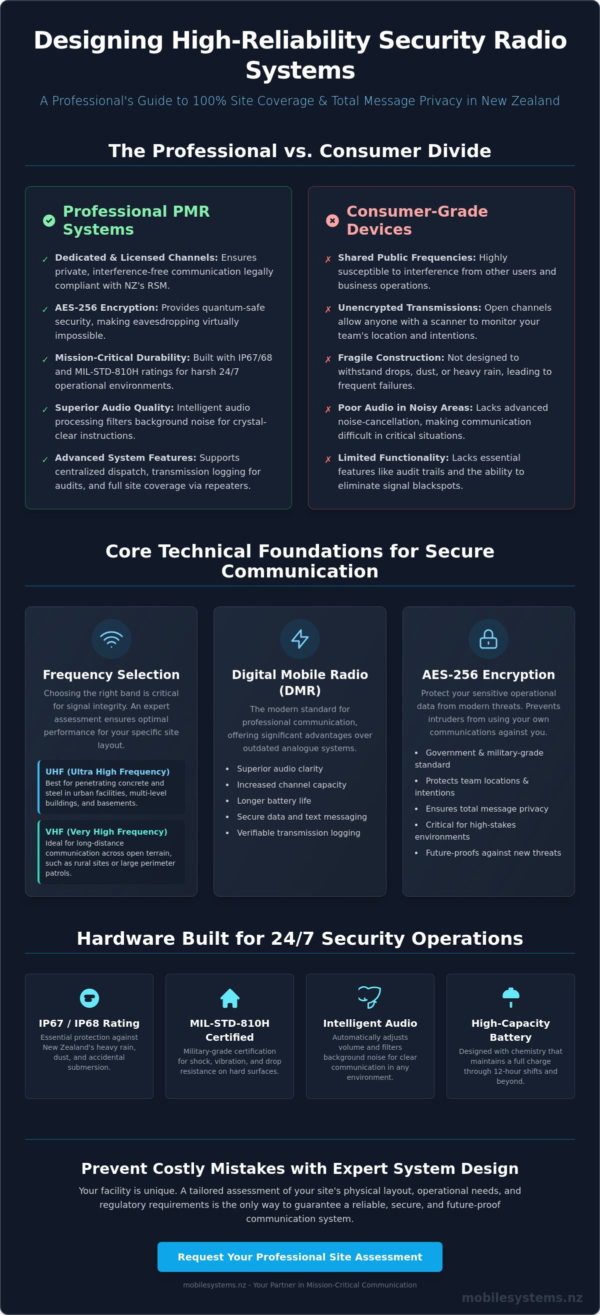 Security team radio communication