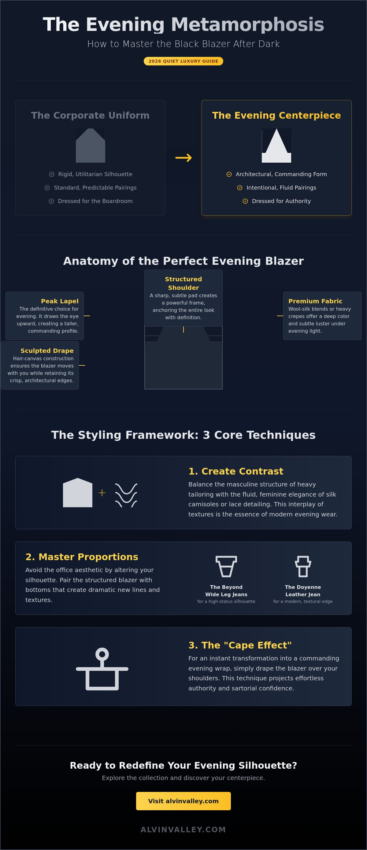 How to style a black blazer for evening