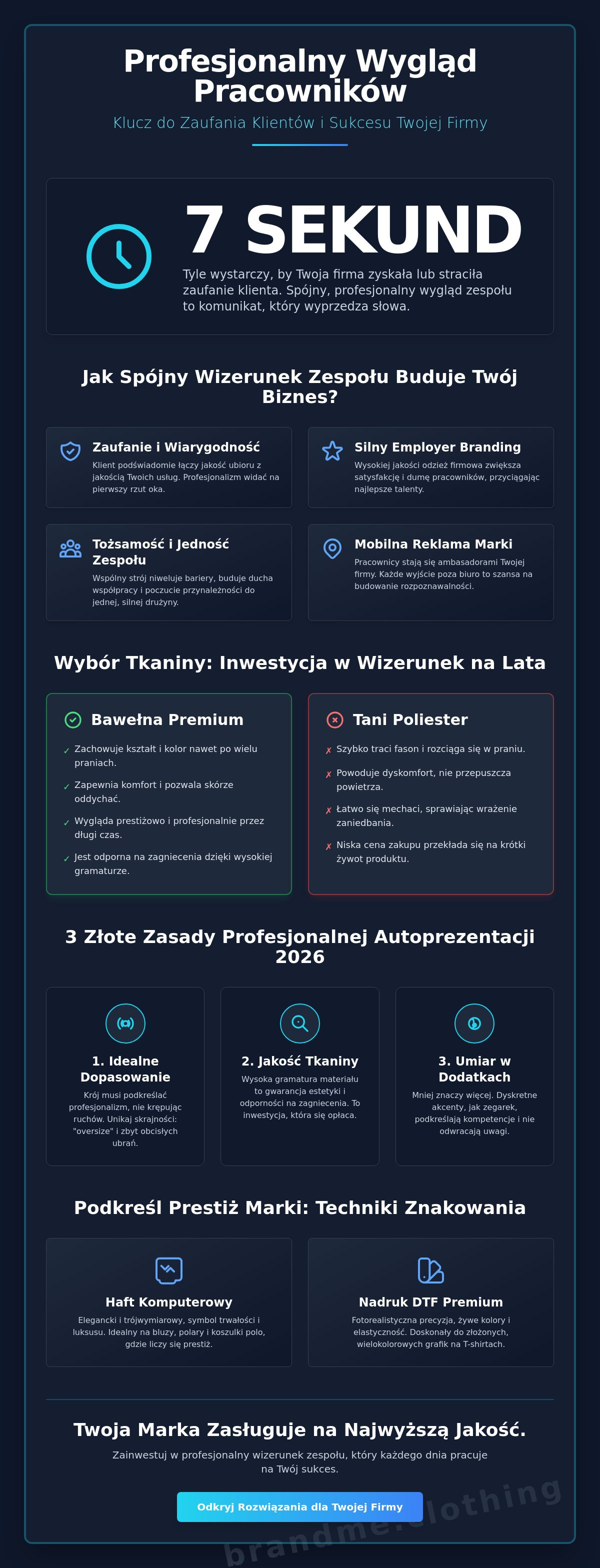 Profesjonalny wygląd pracowników