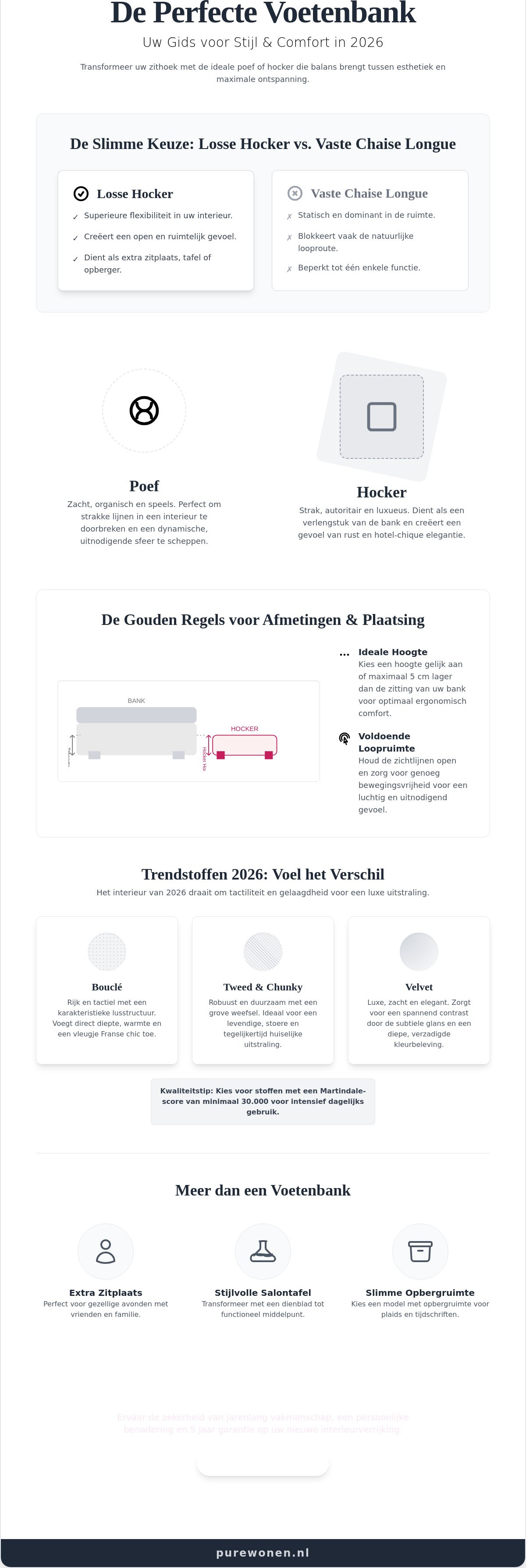 Voetenbank bij bank kopen