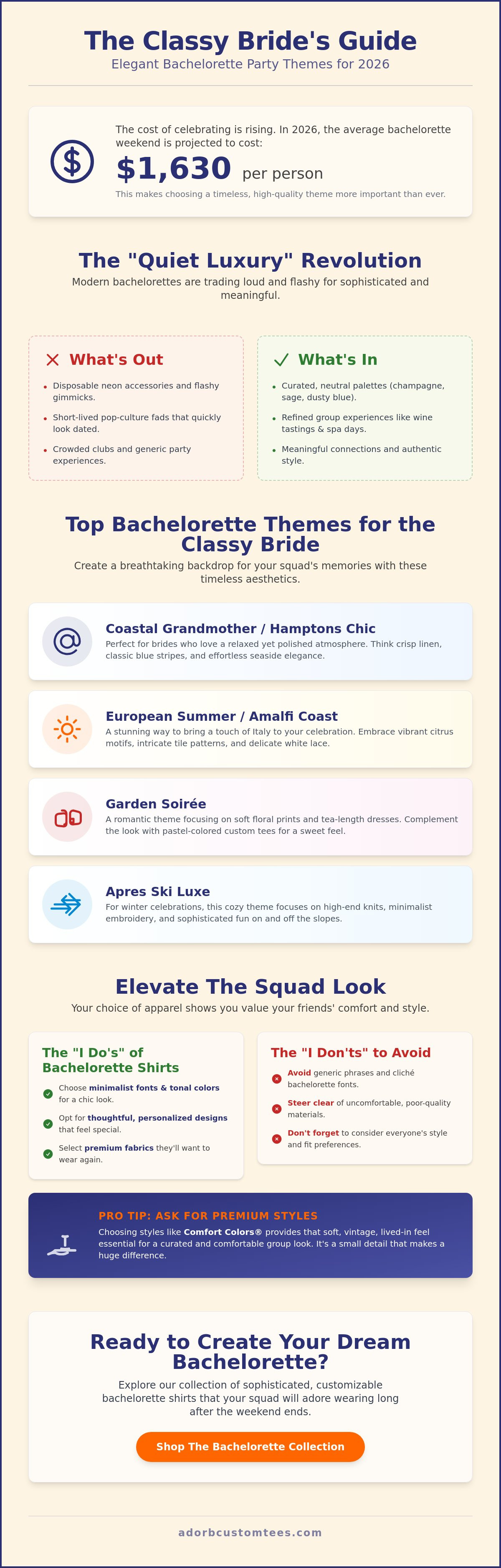 Bachelorette party themes for the classy bride