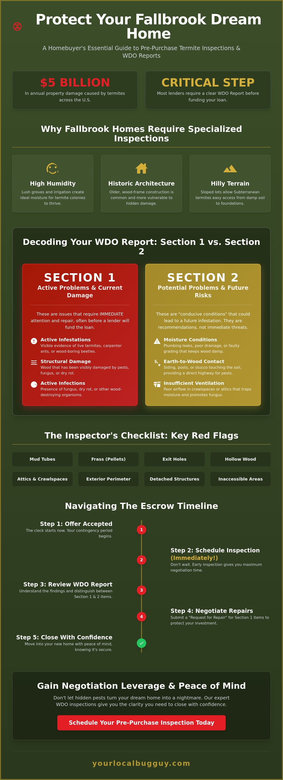 Pre-purchase termite inspection Fallbrook
