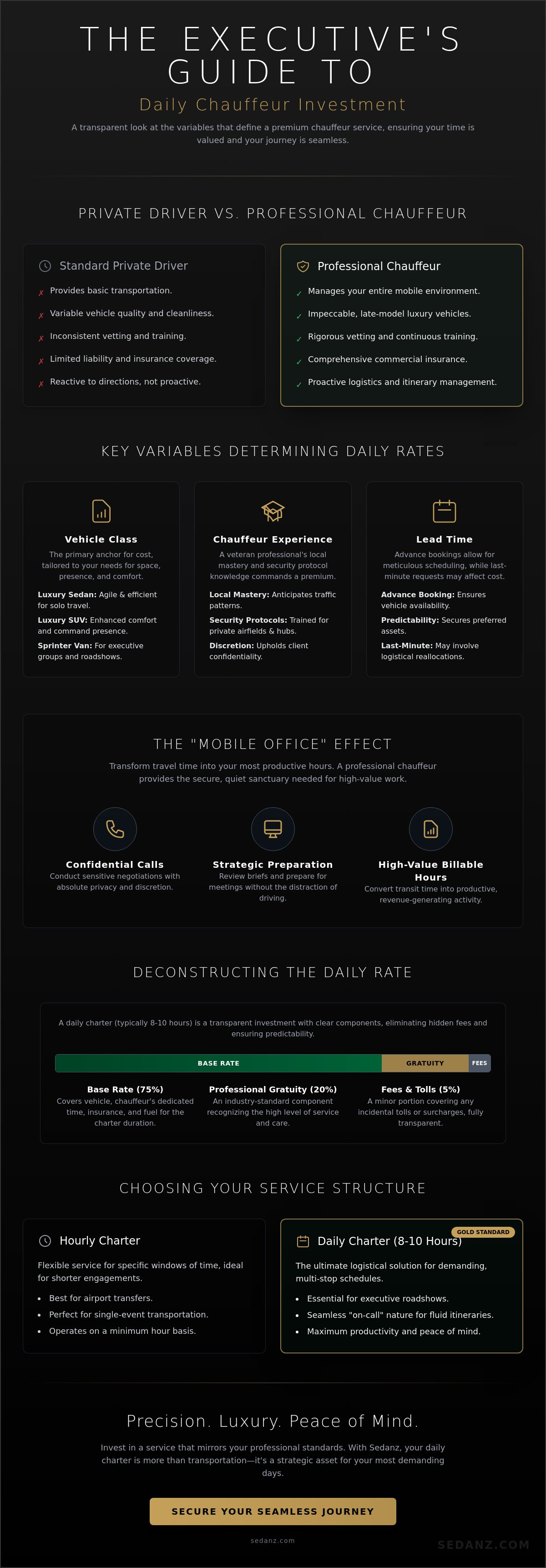 Cost to hire a private driver for a day