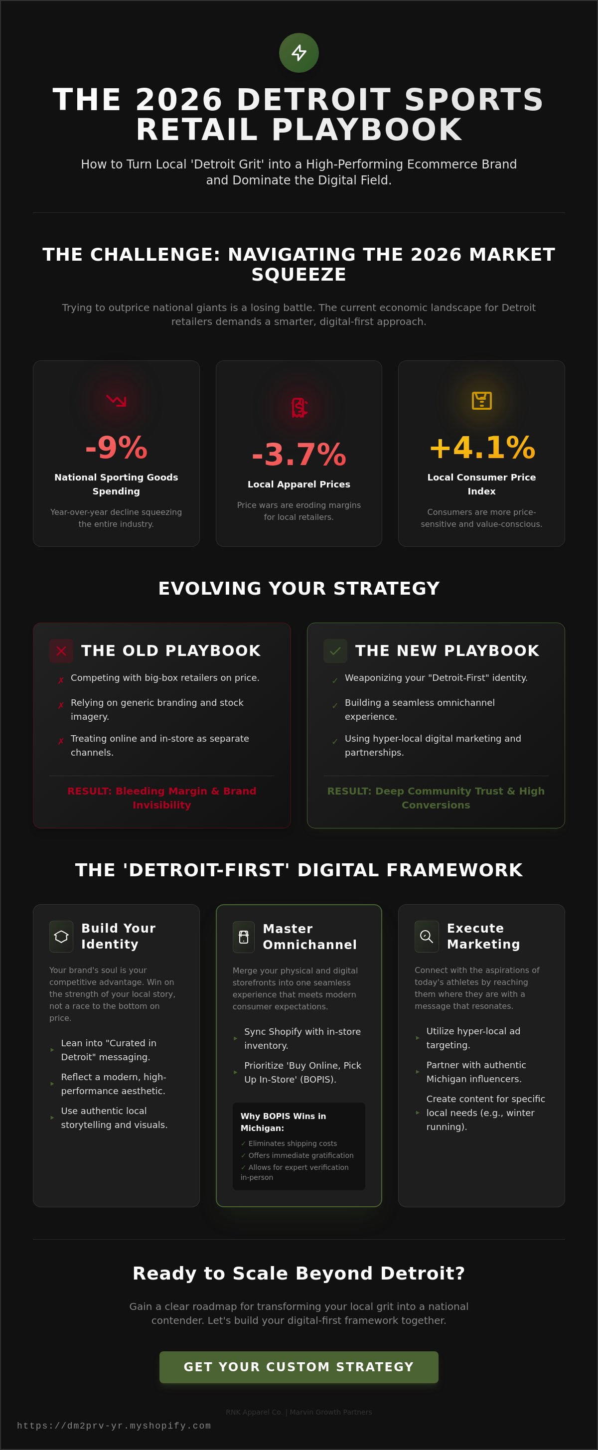Ecommerce brand strategy for sports retailers Detroit