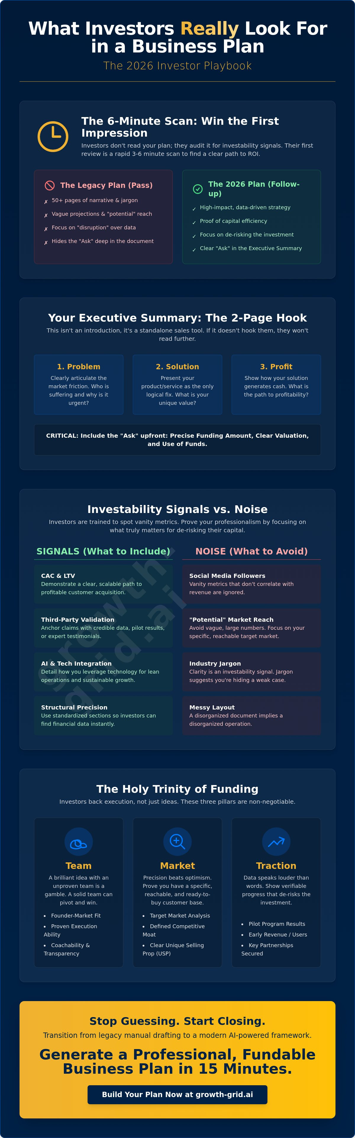 What investors look for in a business plan