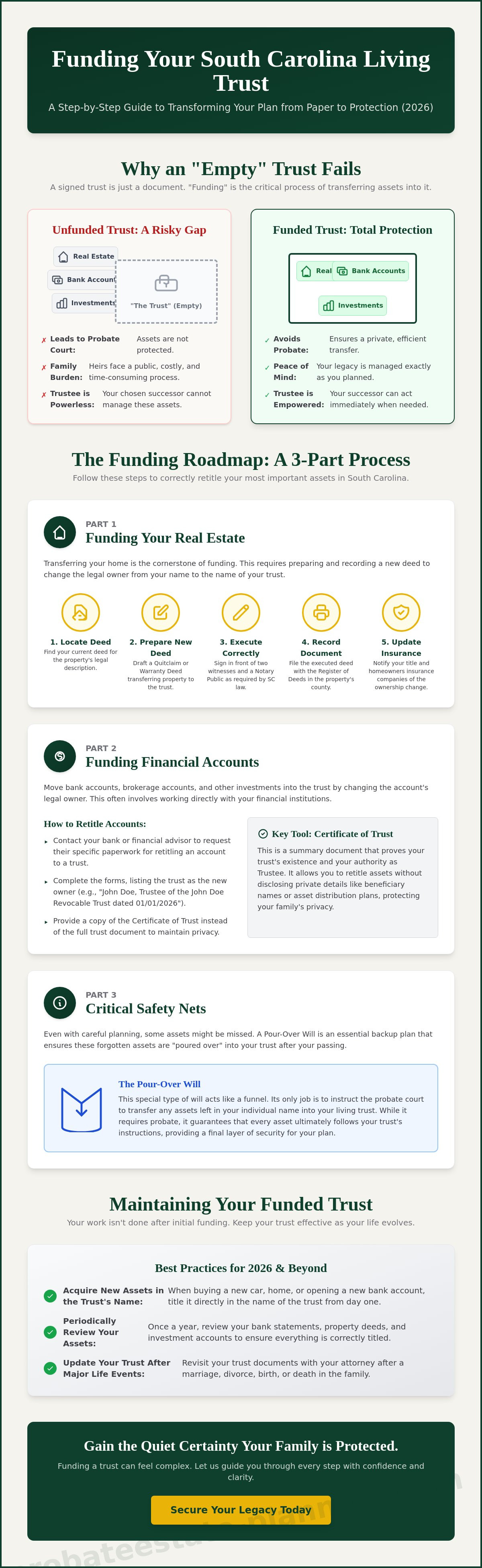 How to fund a living trust in south carolina