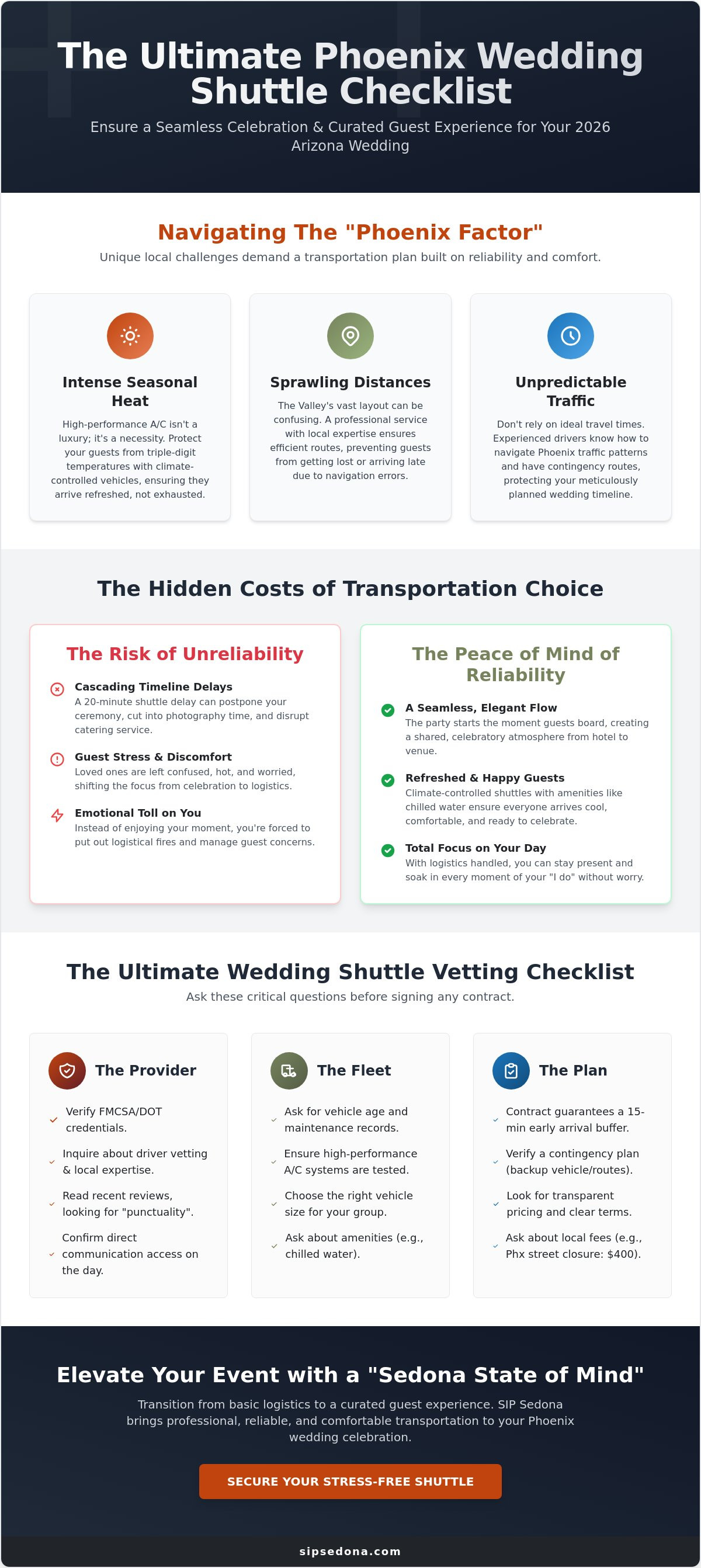 Reliable wedding shuttle service phoenix