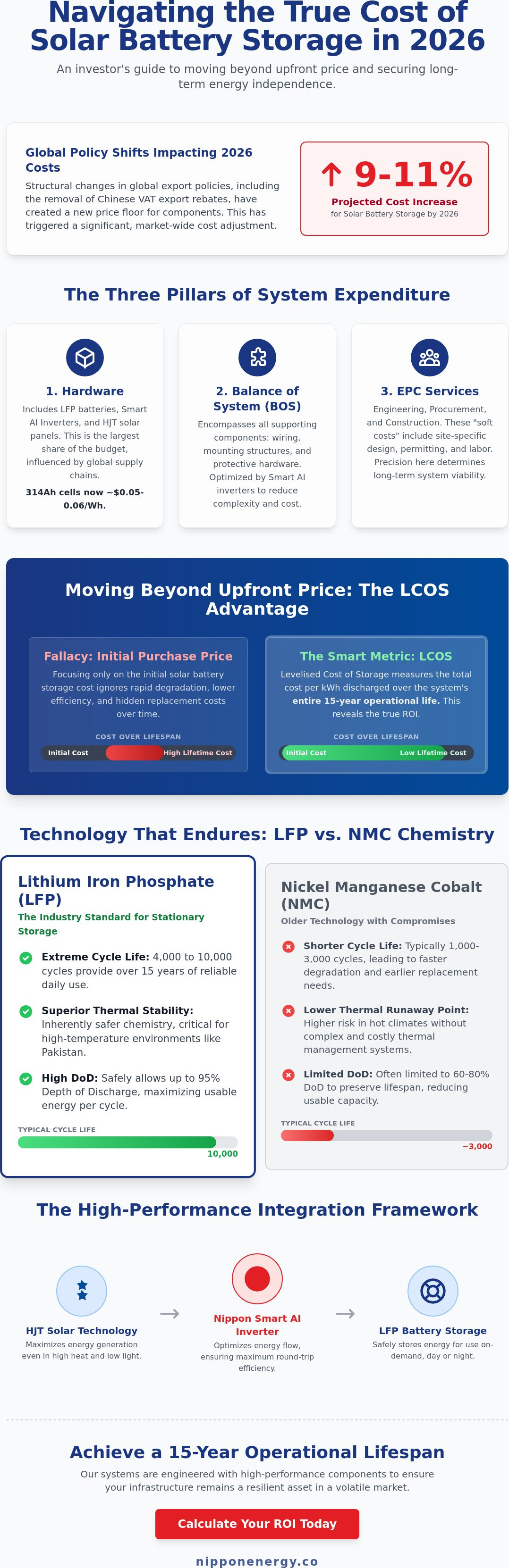 Solar battery storage cost