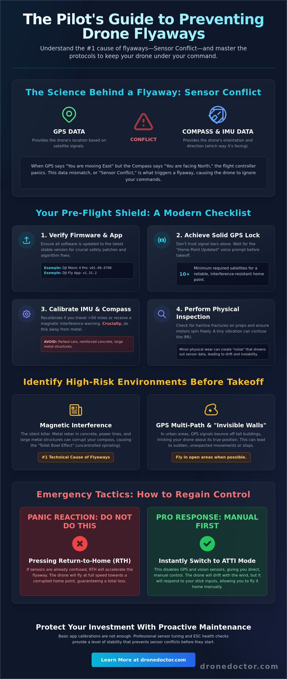 How to prevent drone flyaways