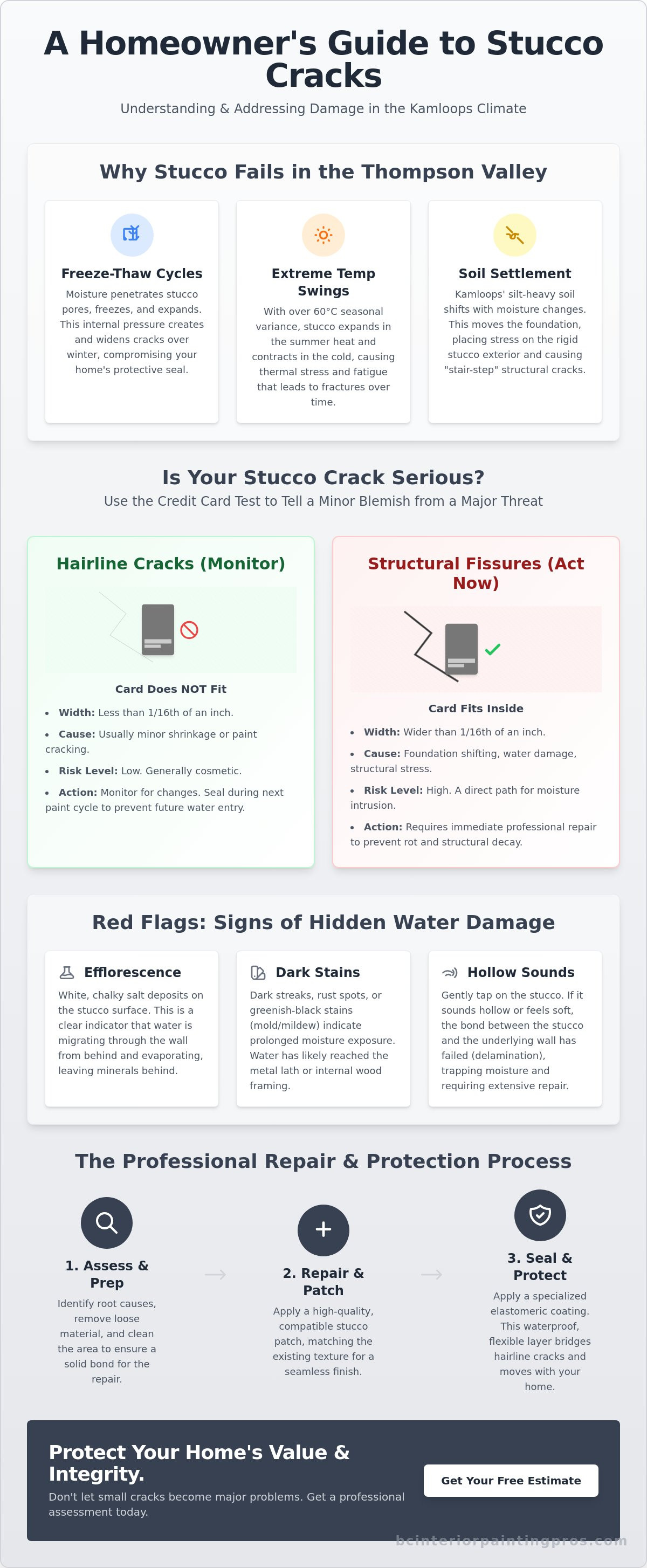 Stucco crack repair Kamloops