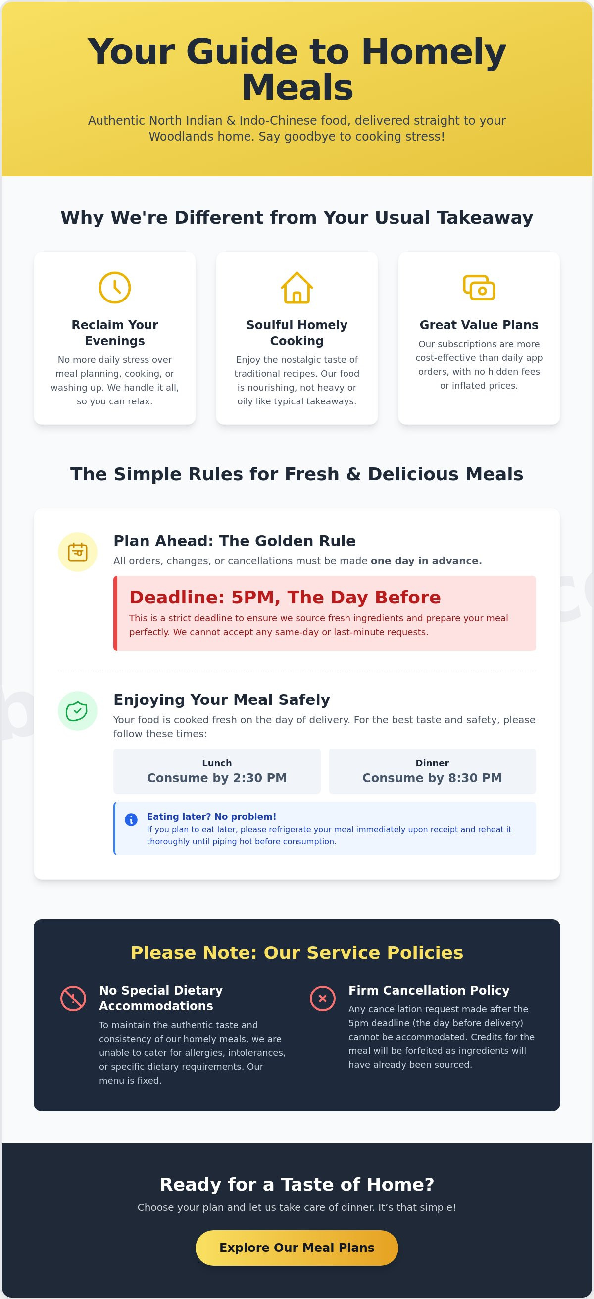 Home food delivery Woodlands