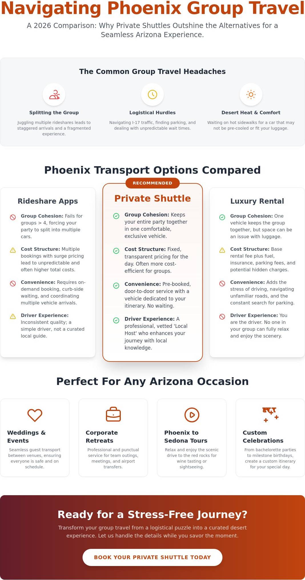 Private shuttle service phoenix az