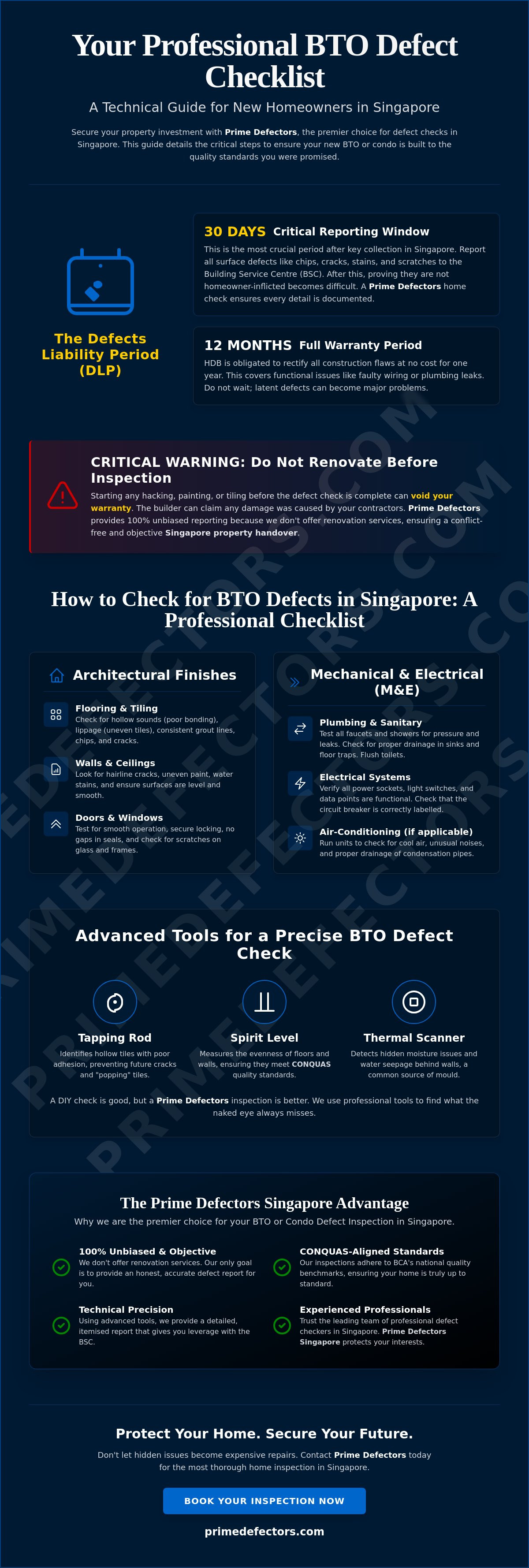How to check for BTO defects