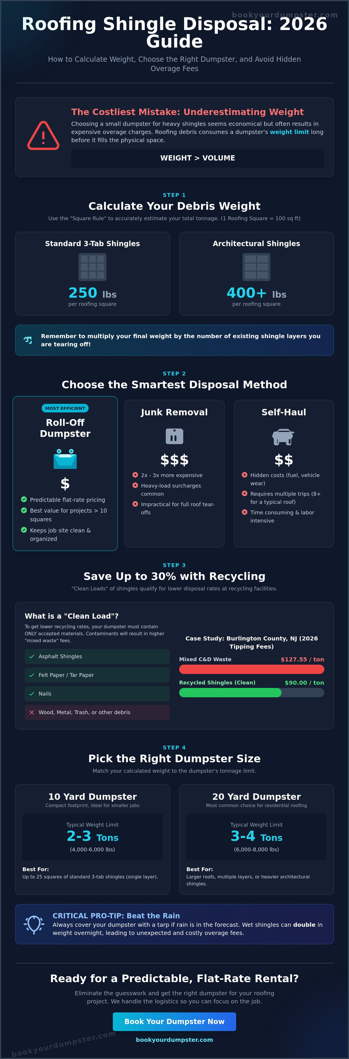 Cost to dispose of asphalt shingles