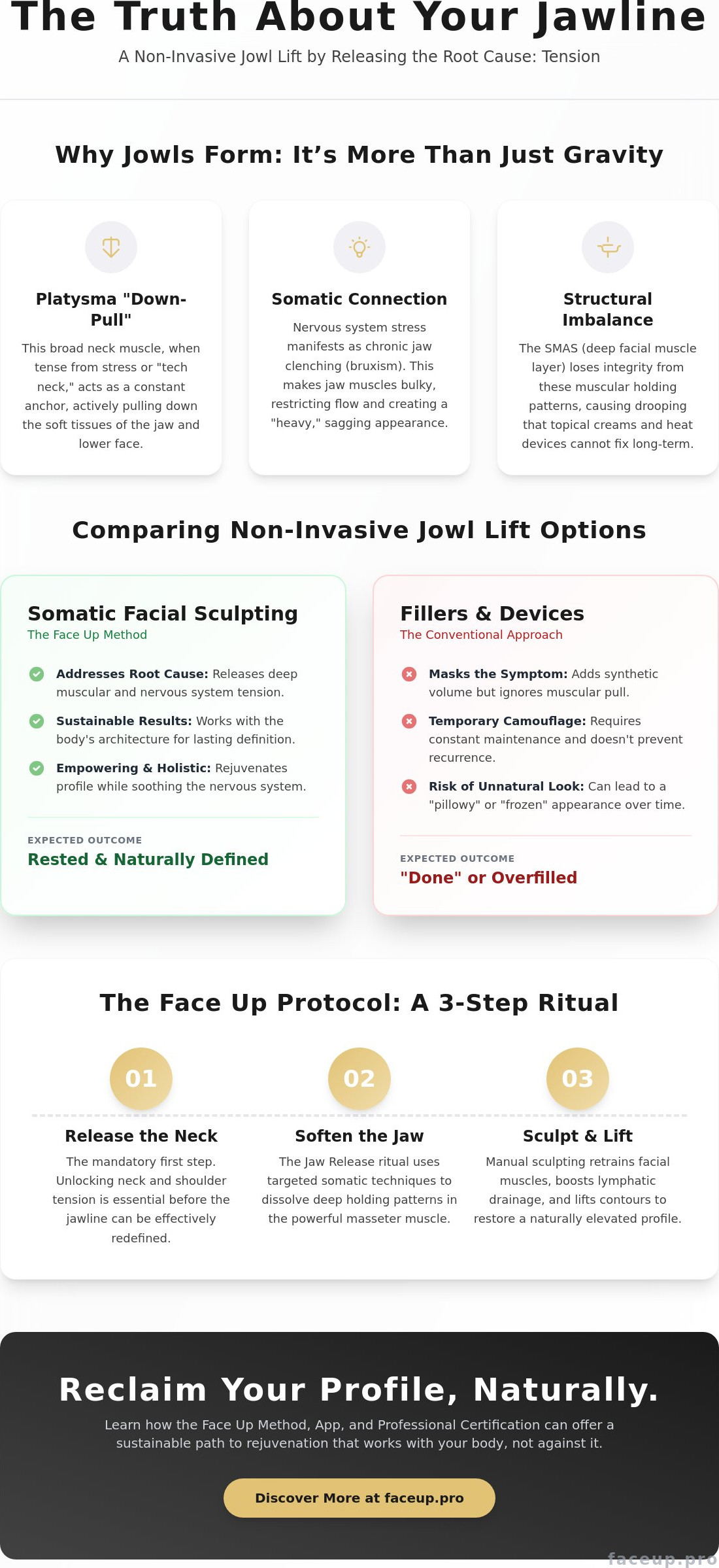 Non-invasive jowl lift