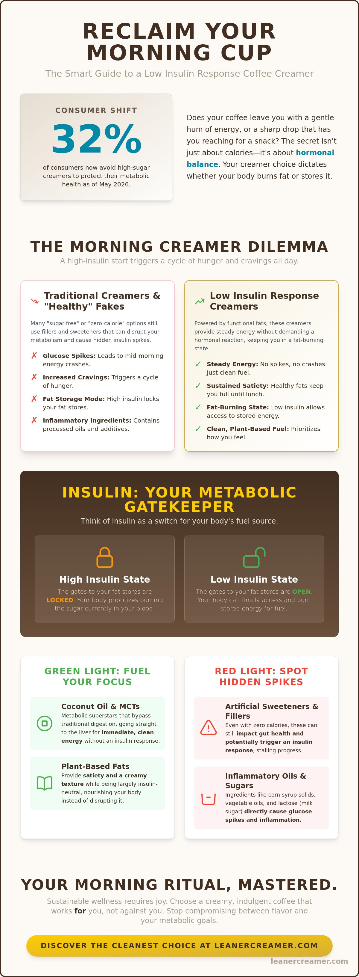 Low insulin response coffee creamer