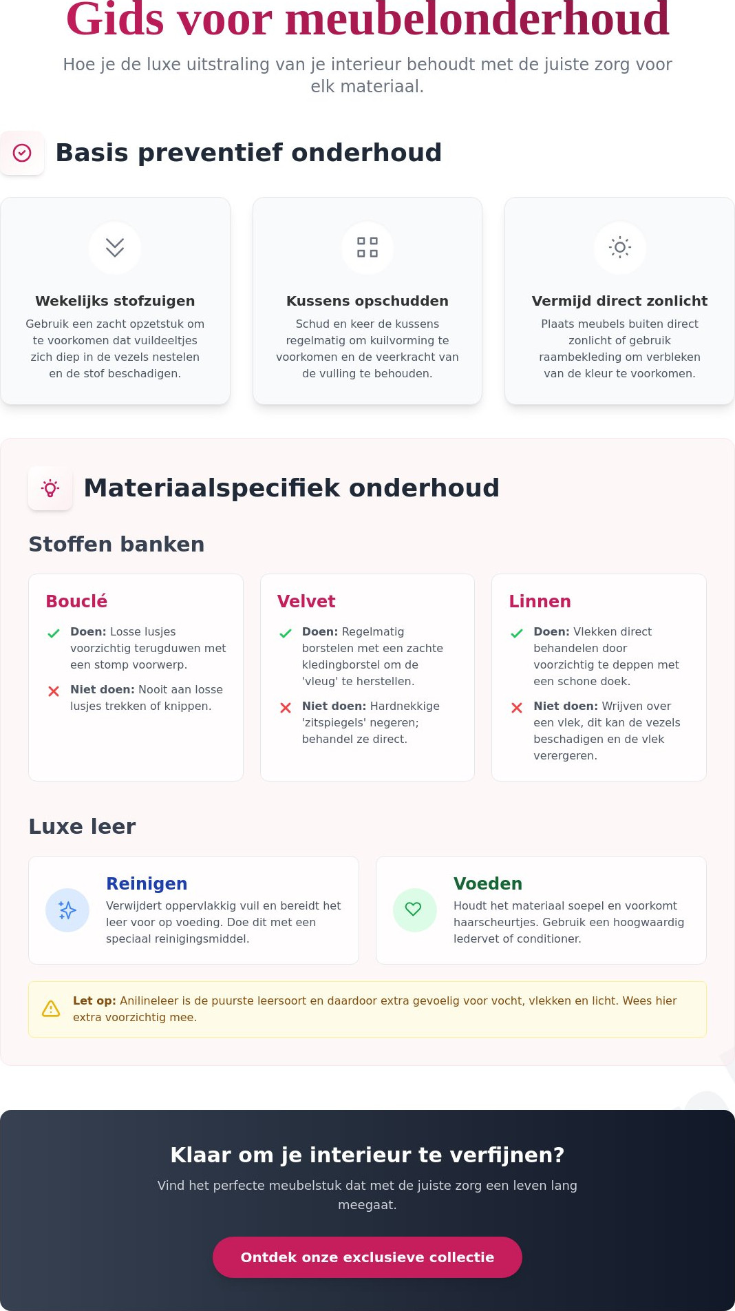 Bank onderhouden