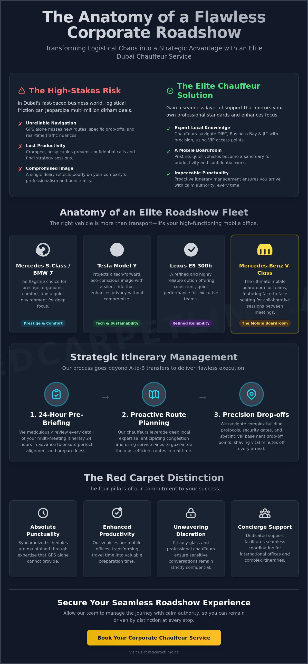Corporate roadshow chauffeur service Dubai
